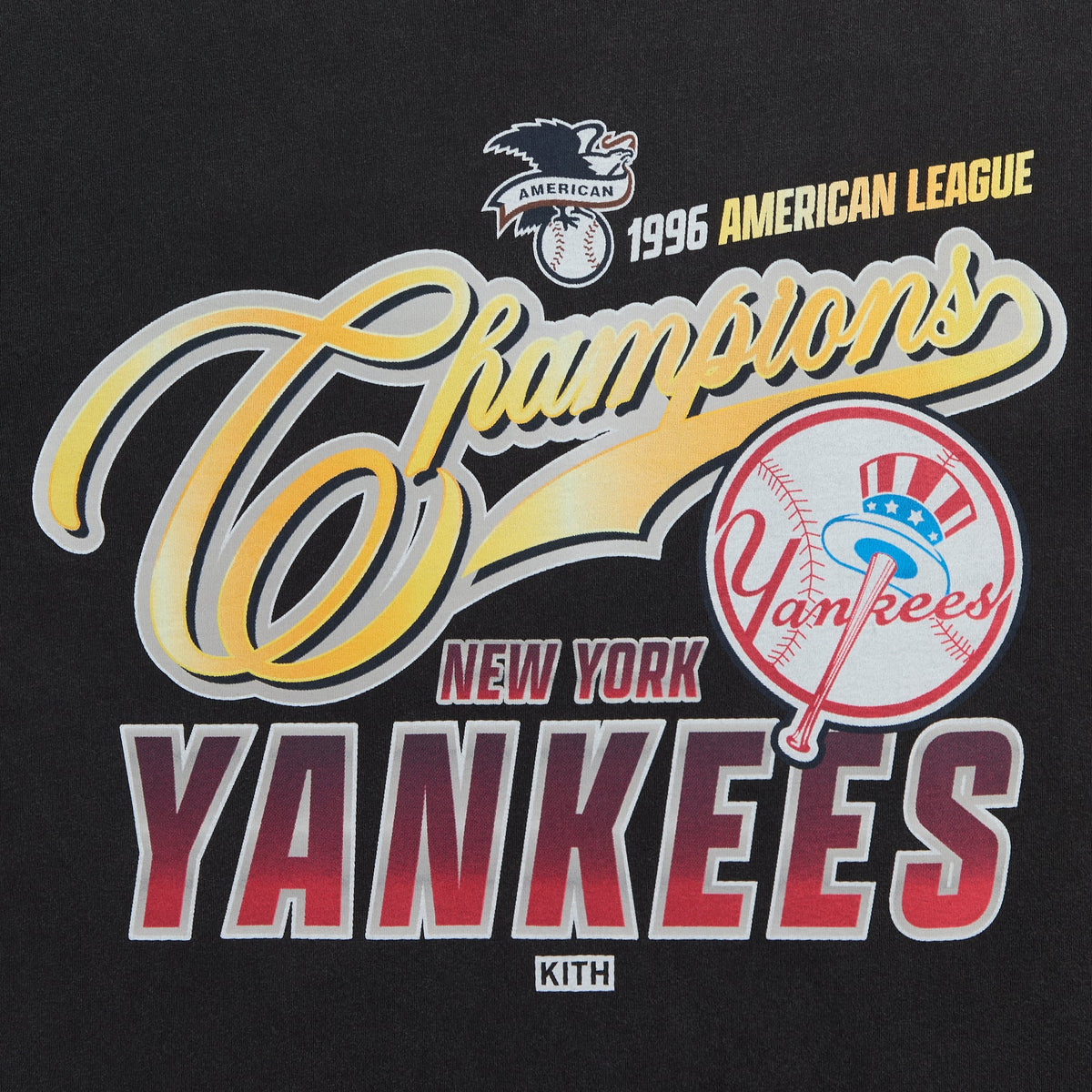 Kith for the New York Yankees Champions Vintage Tee - Black
