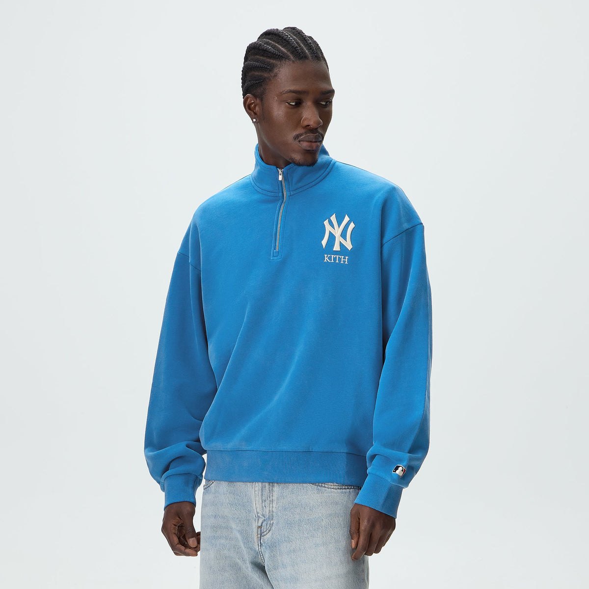 Kith for the New York Yankees Vintage Nelson Quarter Zip - Skylight - PH