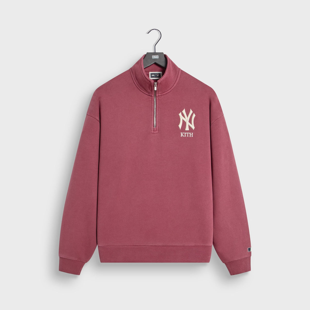 Kith for the New York Yankees Vintage Nelson Quarter Zip - Garnet - PH