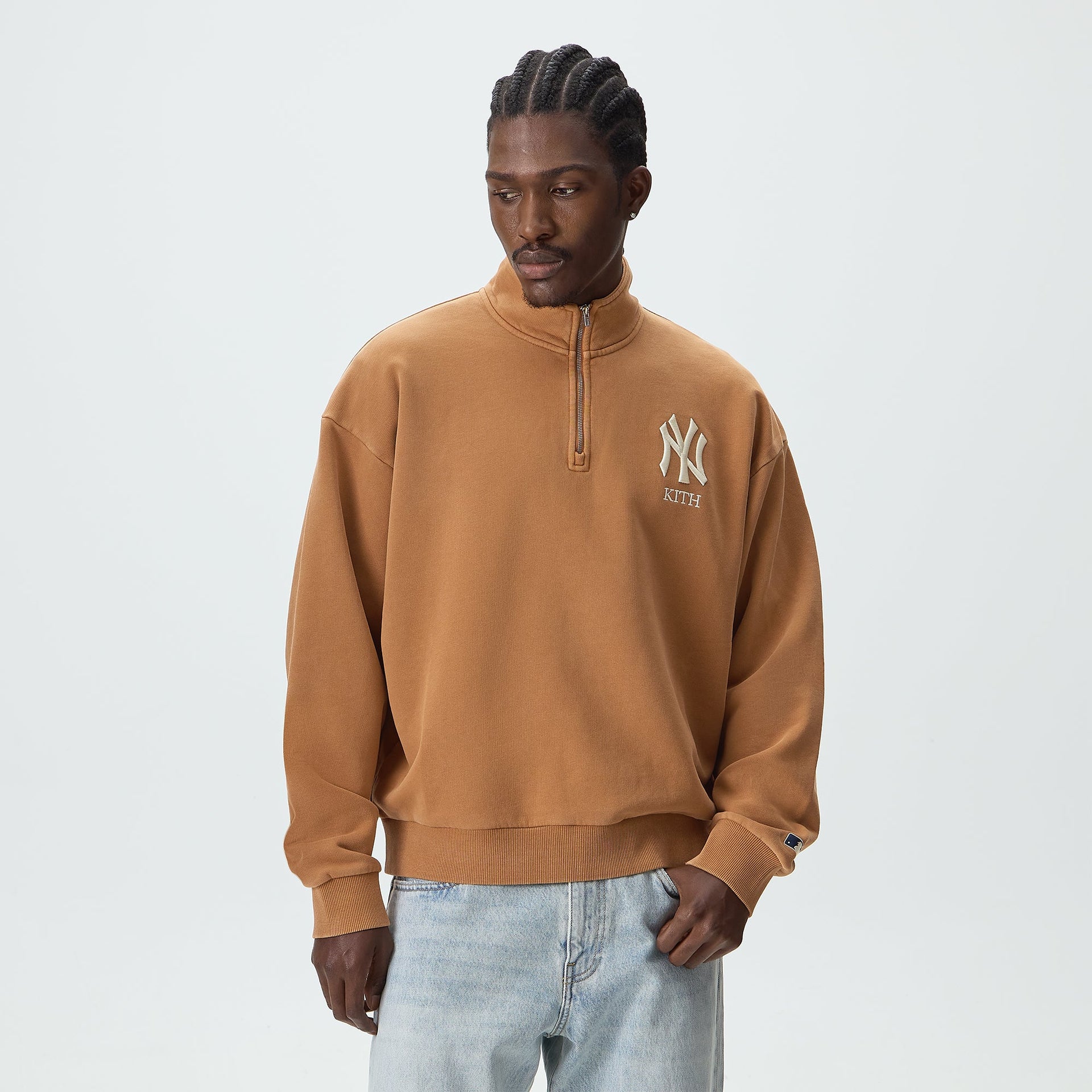 Kith for the New York Yankees Vintage Nelson Quarter Zip - Dusk