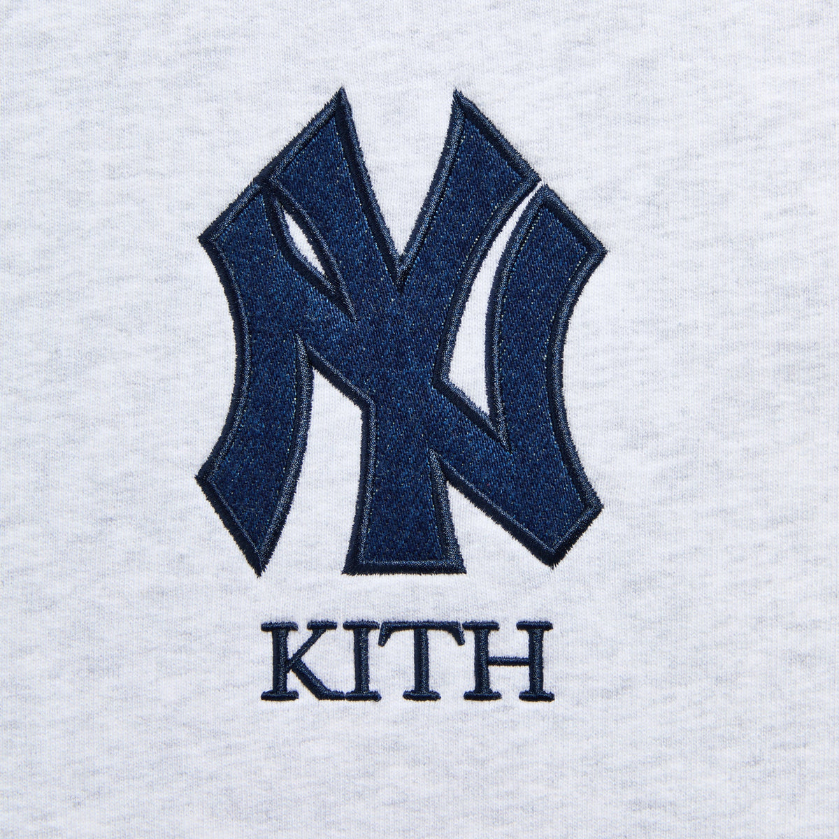 Kith for the New York Yankees Vintage Braxton Zip Hoodie - Light Heather Grey