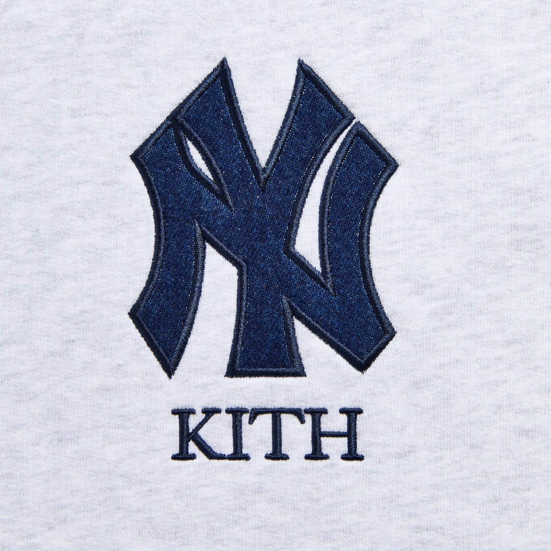 Kith for the New York Yankees Vintage Braxton Zip Hoodie - Light Heather Grey - PH