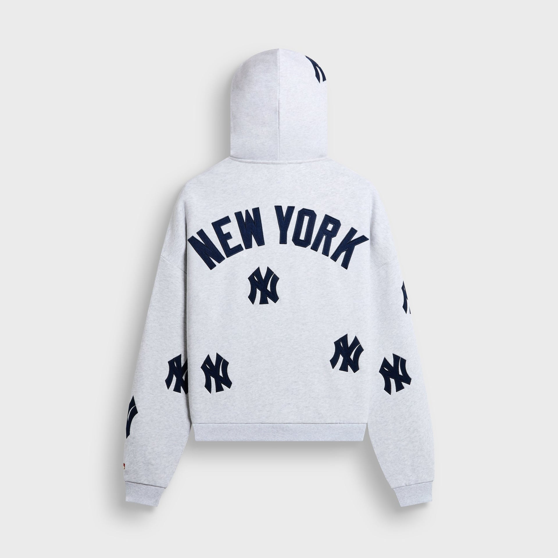 Kith for the New York Yankees Vintage Braxton Zip Hoodie - Light Heather Grey