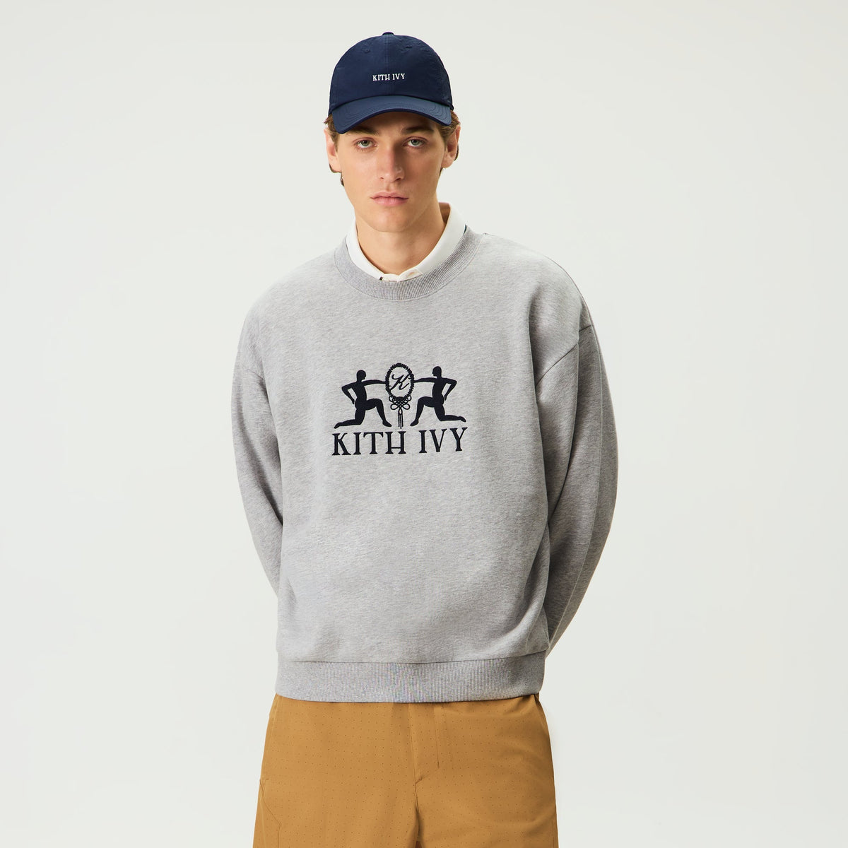 Kith Ivy Emblem Vintage Crewneck - Cool Heather Grey - PH