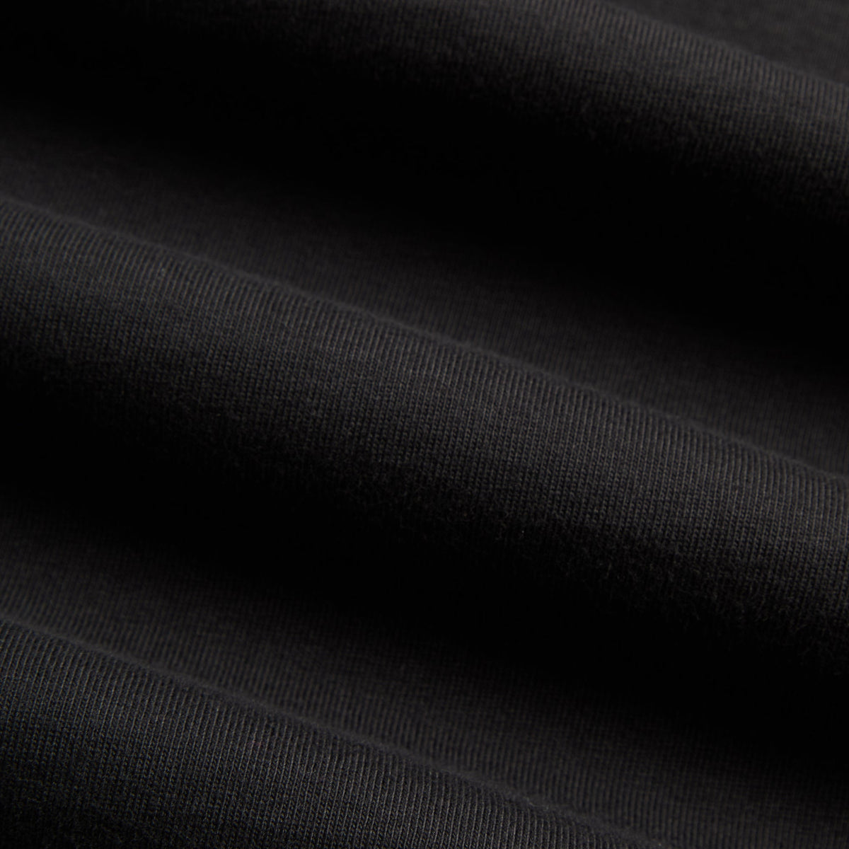 Close-up of black fleece fabric texture on Kith for Friday the 13th Jason Part II Nelson Crewneck