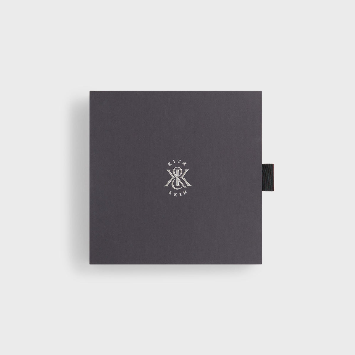 Kith Marble Catchall Tray black gift box with Kith & Kin logo, closed
