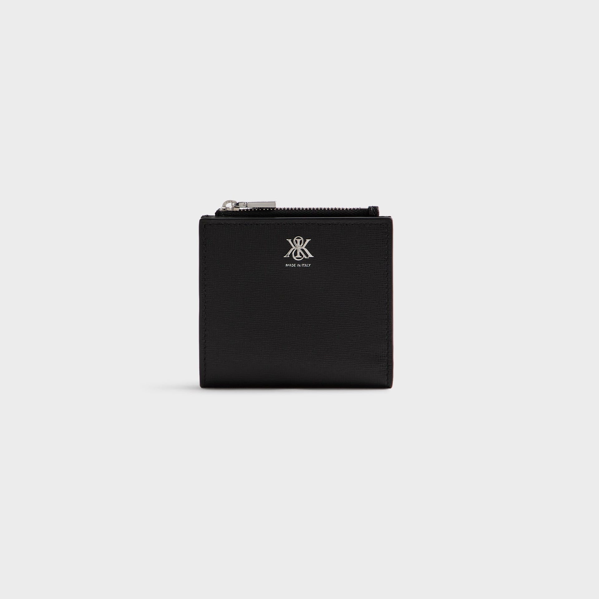 Kith Saffiano Leather Snap Wallet - Black