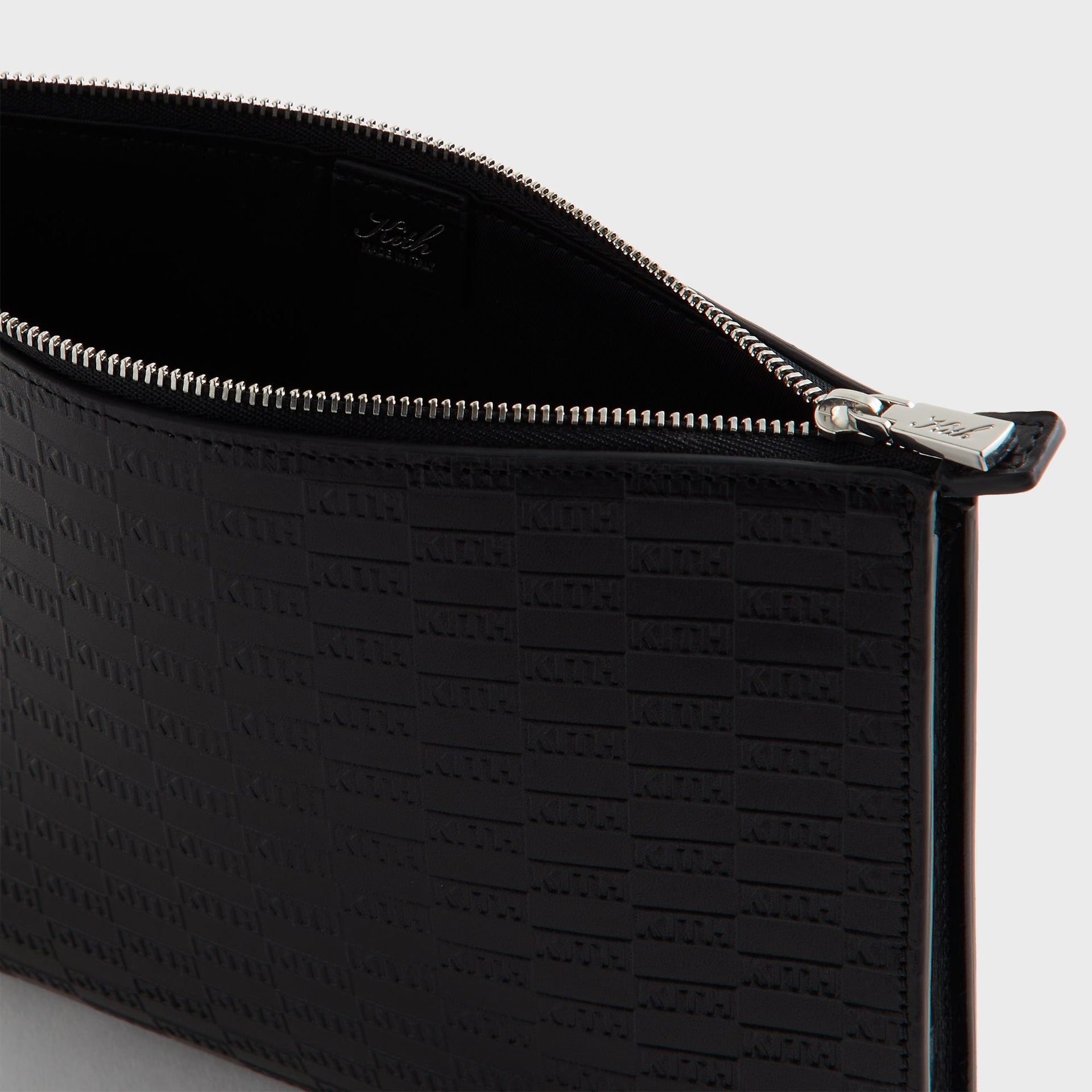 Kith Monogram Vachetta Leather Zip Pouch - Black