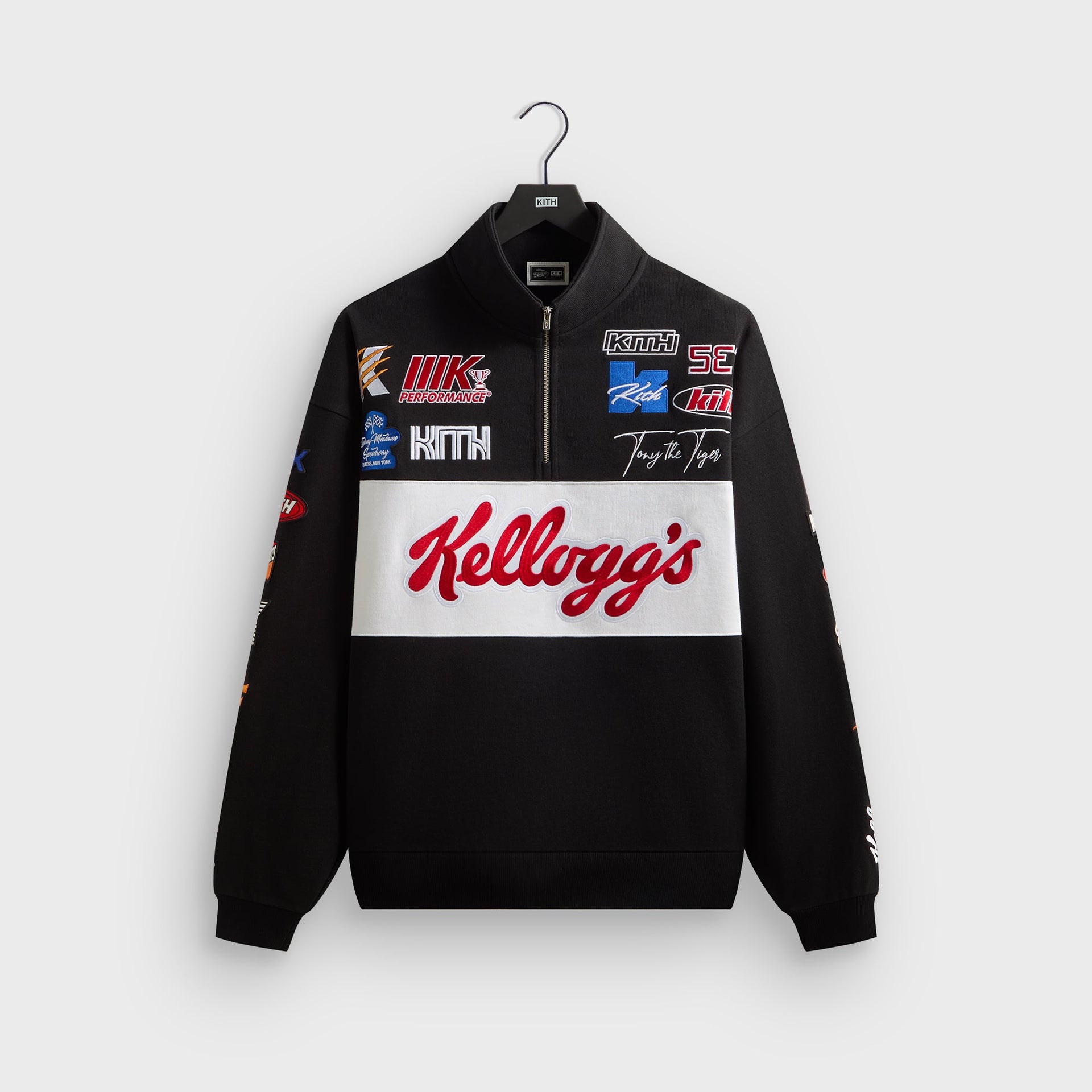 Kith Treats for Kellogg’s Frosted Flakes® Cereal & Tony the Tiger® Racing Nelson Quarter Zip - Black