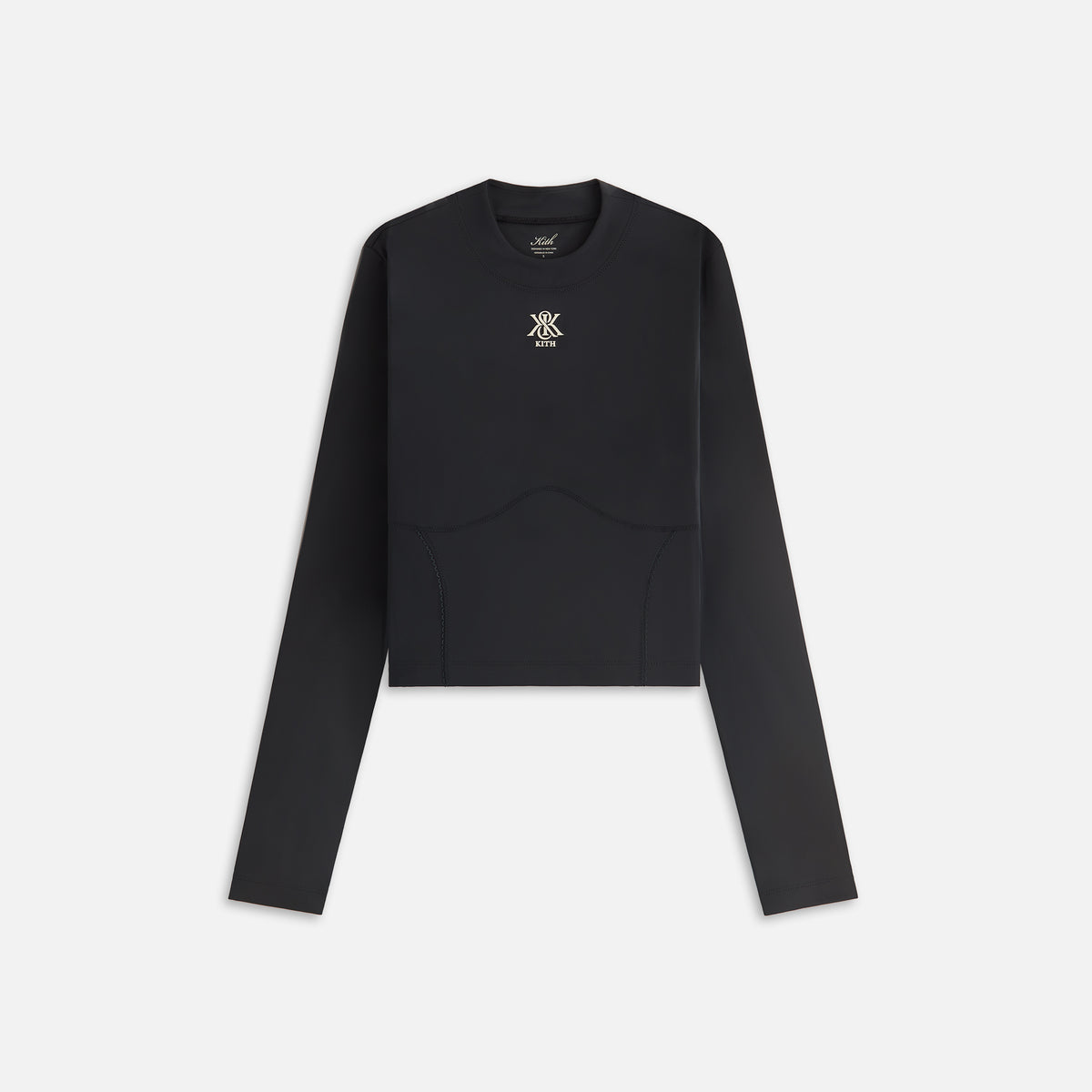 Kith Women Cori Corset Long Sleeve Active Top - Black