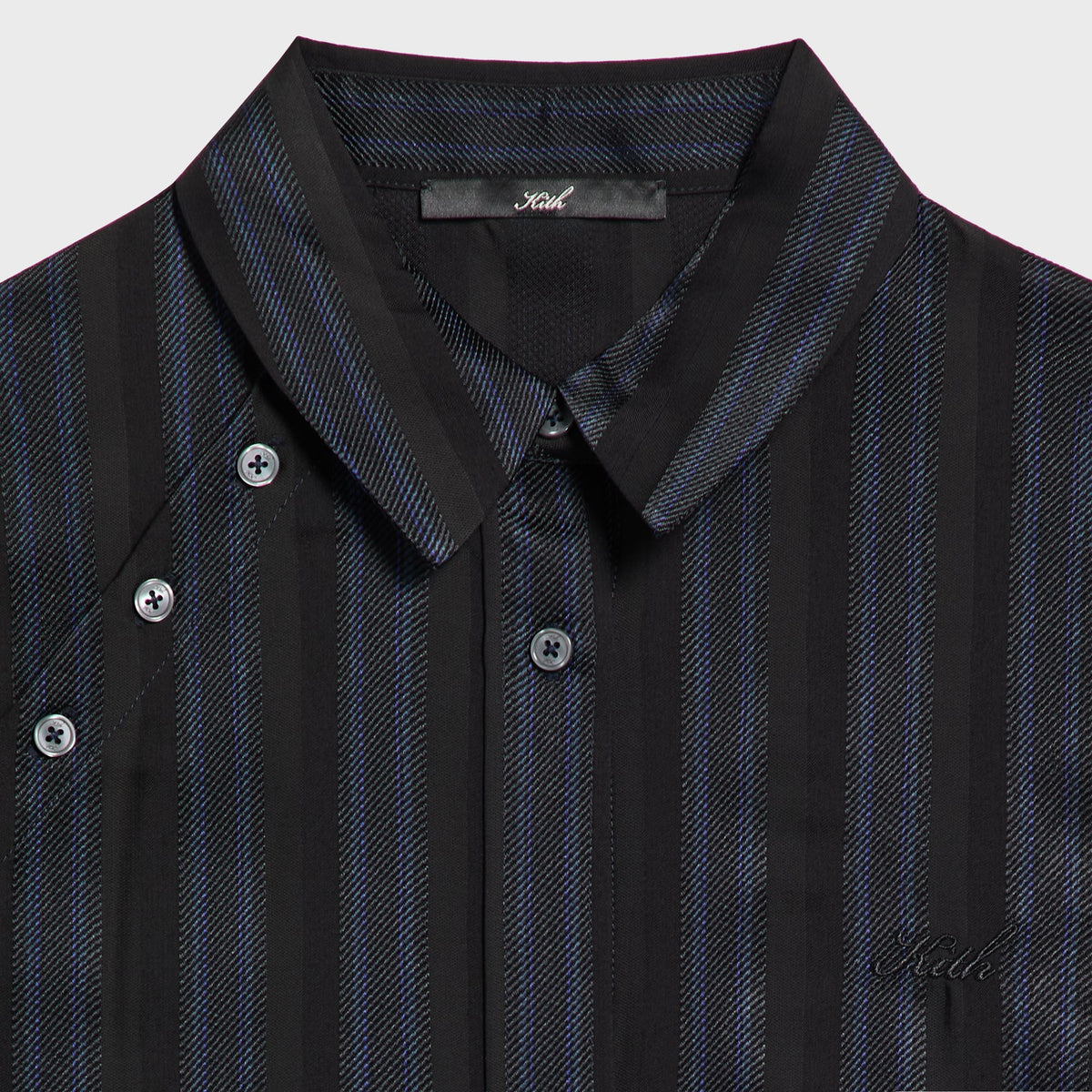Kith Women Sidney Stripe Asymmetrical Shirt - Placid