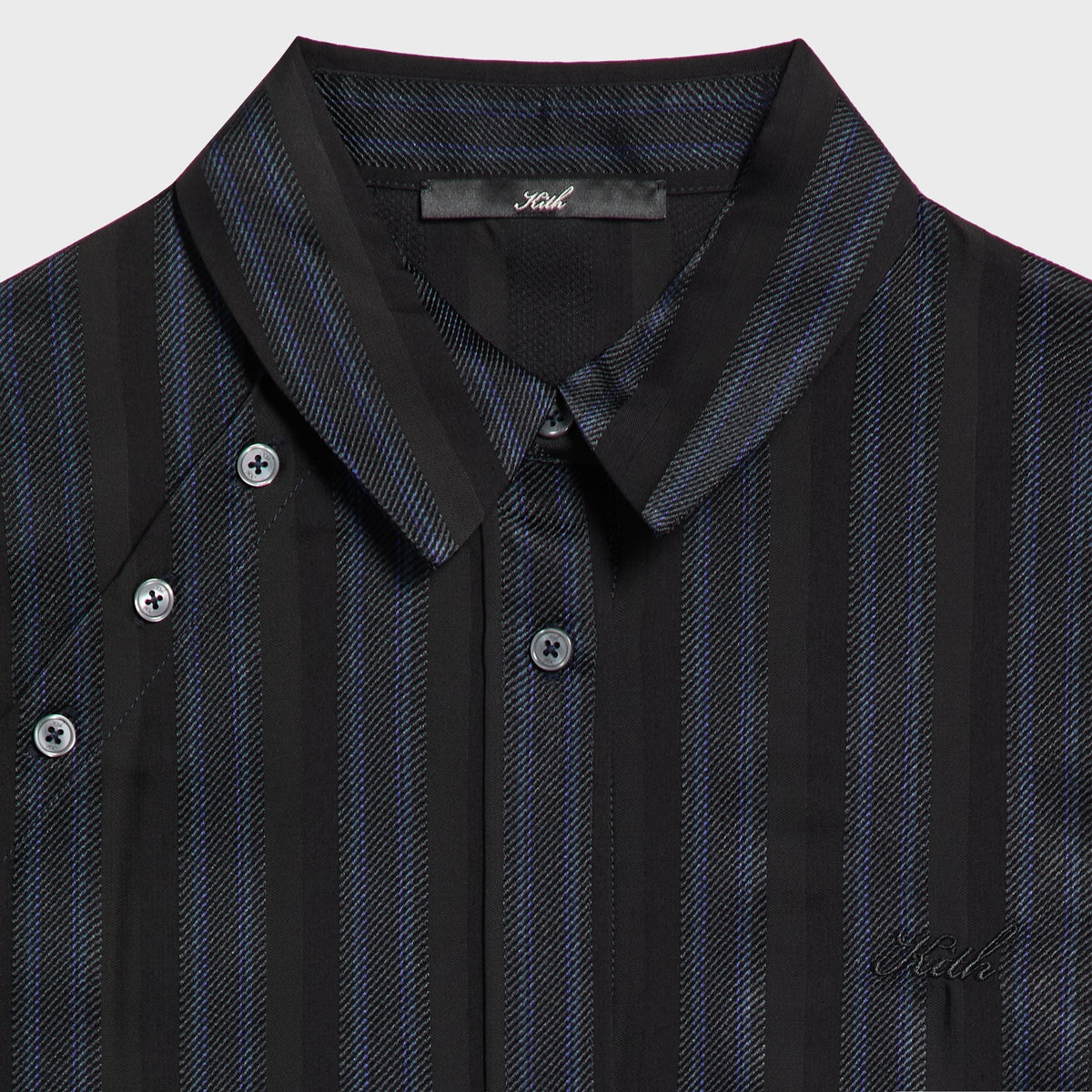 Kith Women Sidney Stripe Asymmetrical Shirt - Placid - PH