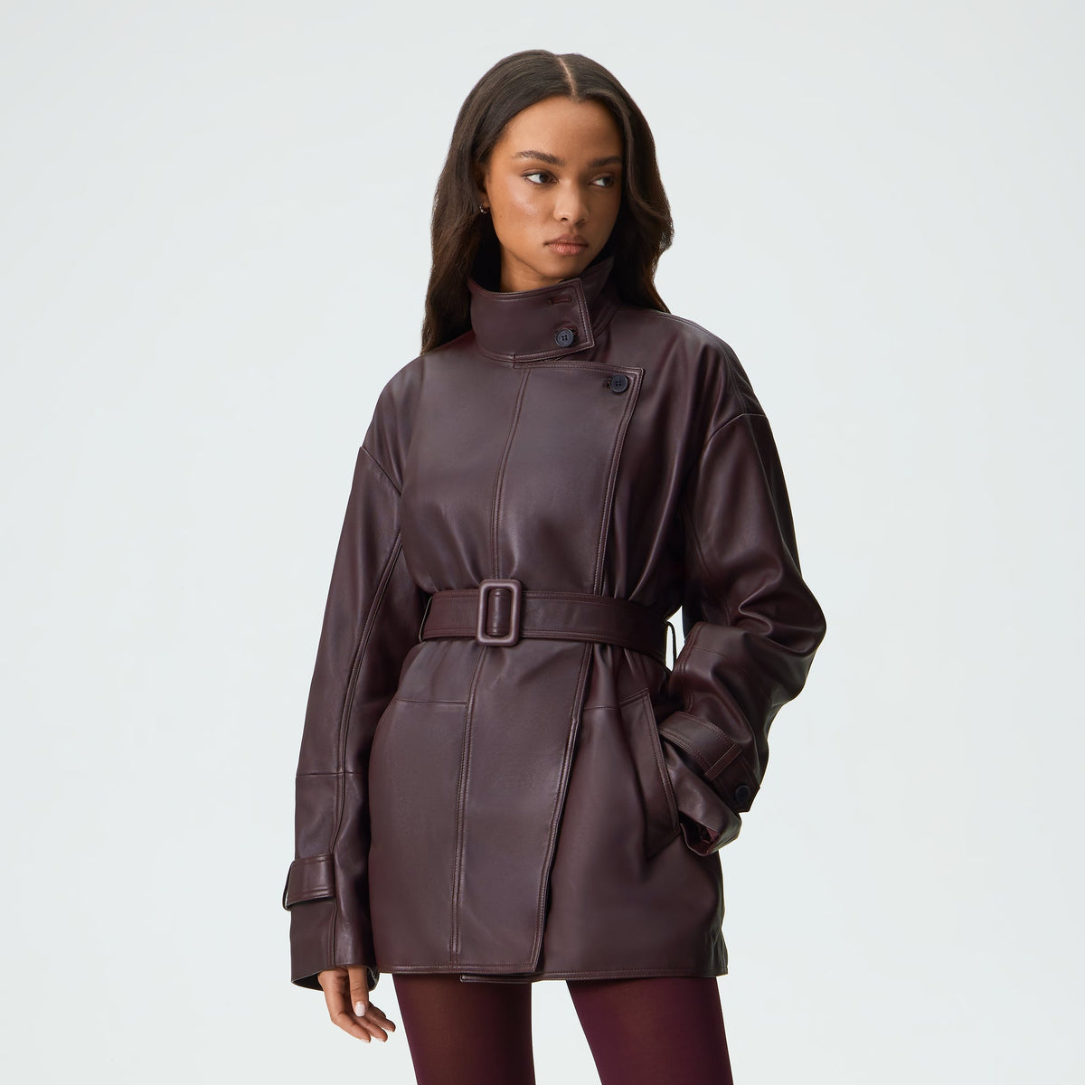 Kith Women Jun Leather Trench Jacket - Essence