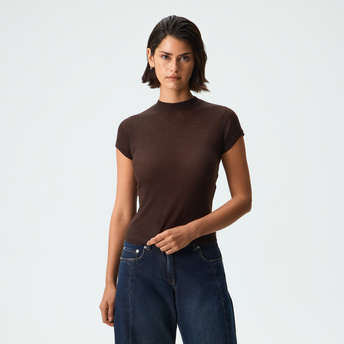Kith Women Mulberry IV Wool Jersey Tee - Incognito