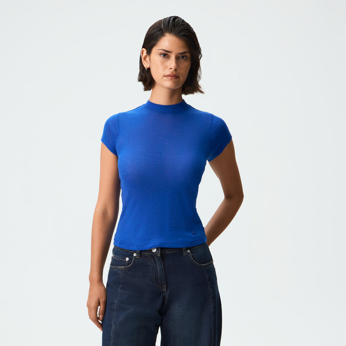 Kith Women Mulberry IV Wool Jersey Tee - Cyclone
