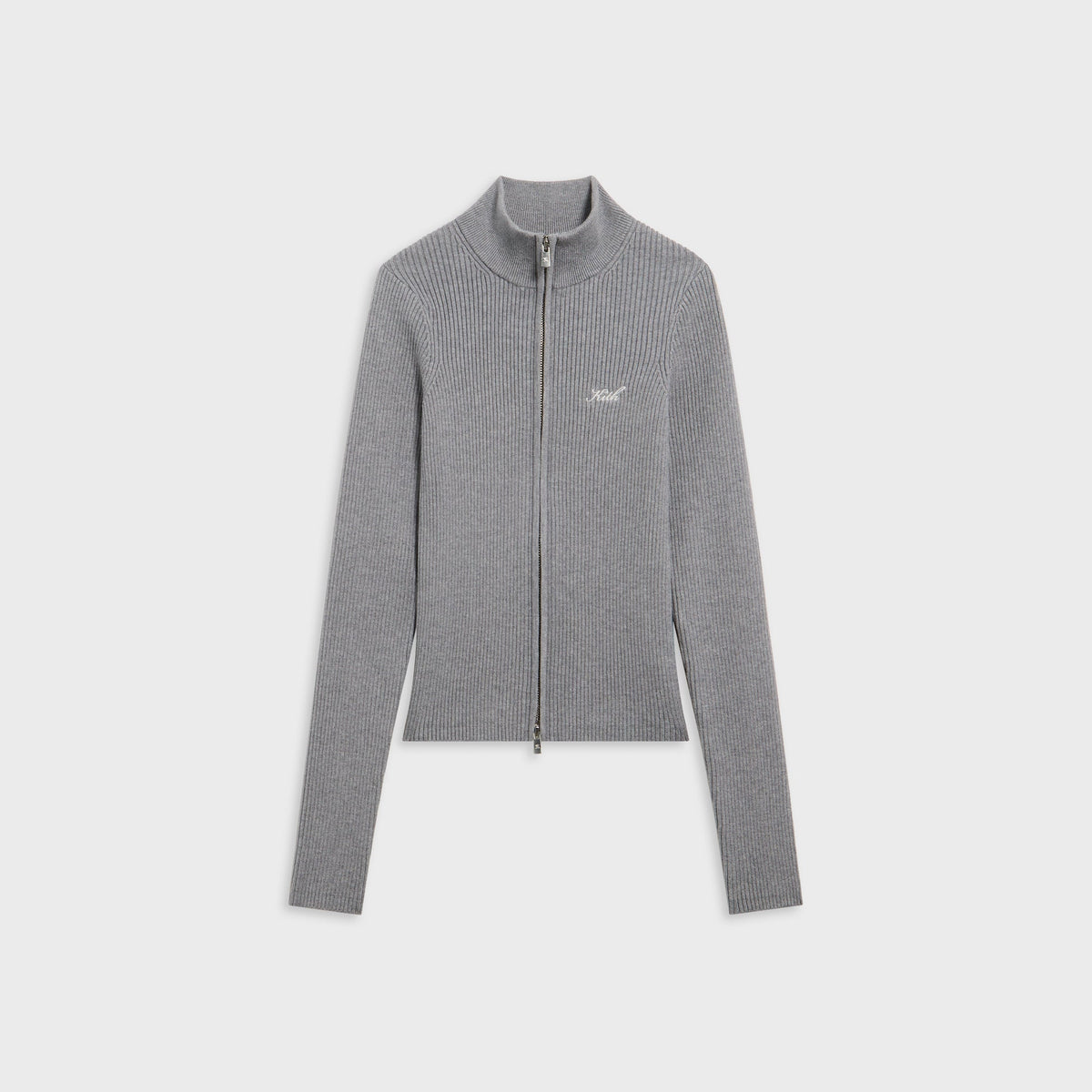 Kith Women Ina Sweater Track Zip - Cool Heather Grey