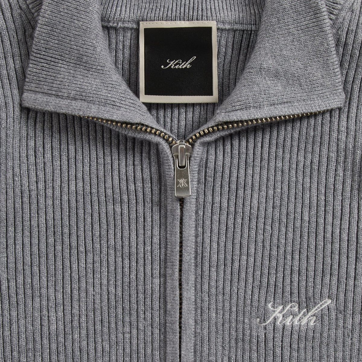 Kith Women Ina Sweater Track Zip - Cool Heather Grey