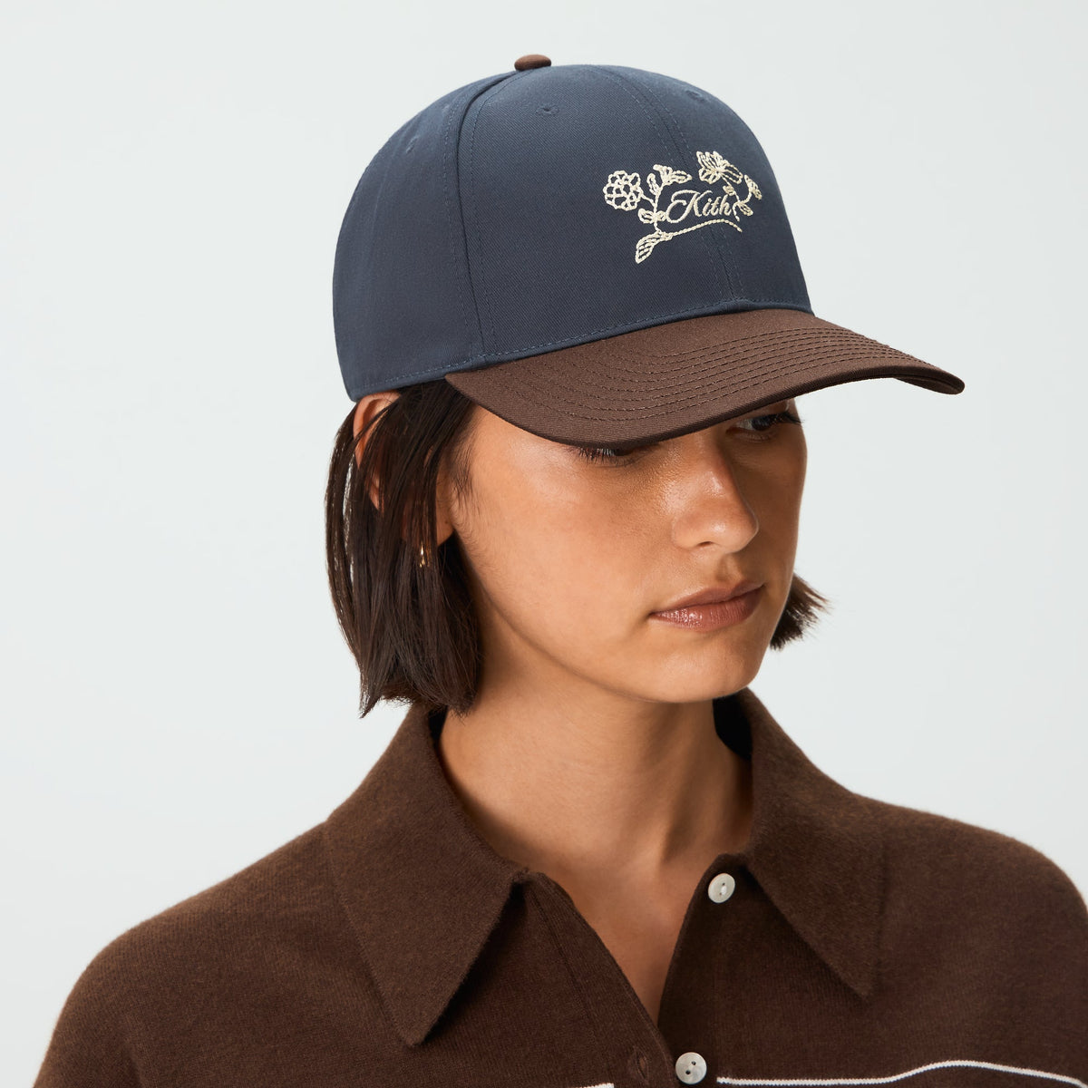 Kith Women Two Tone Cotton Twill Kith Floral Classic Cap - Nocturnal
