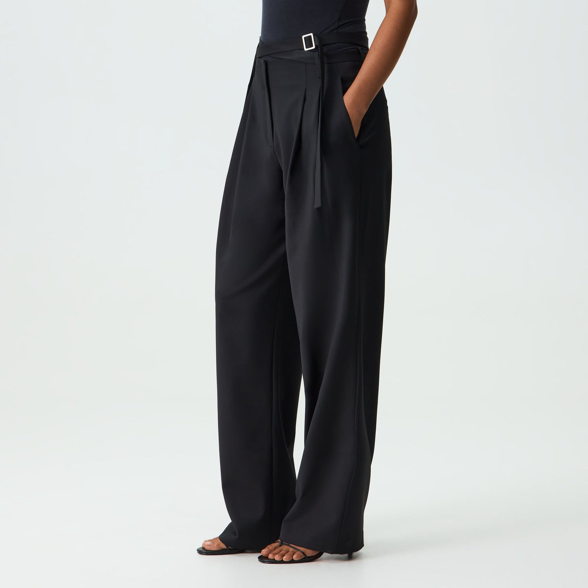 Kith Women Tallis Waist Strap Suiting Trouser - Black