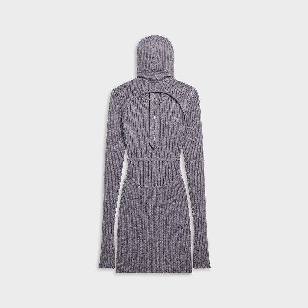 Kith Women Amayna Hooded Backless Mini Dress - Cool Heather Grey