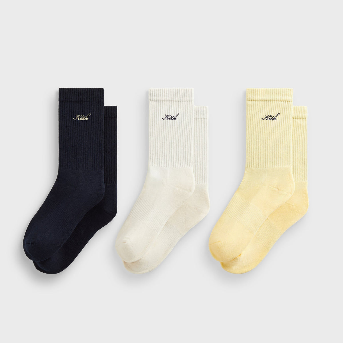 Kith Women Cotton Lightweight 3-Pack Crew Socks - Multi - PH