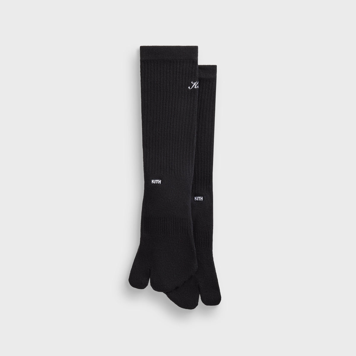 Kith Women Cotton Lightweight Crew Tabi Socks - Black