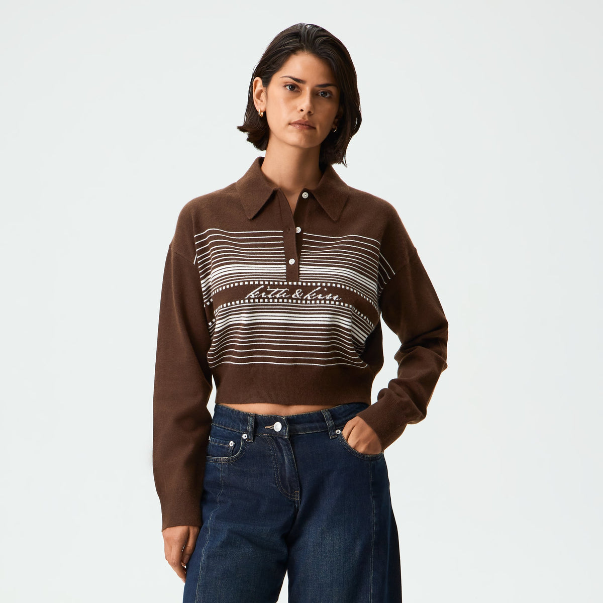 Kith Women Selma Kith & Kin Cropped Polo - Incognito