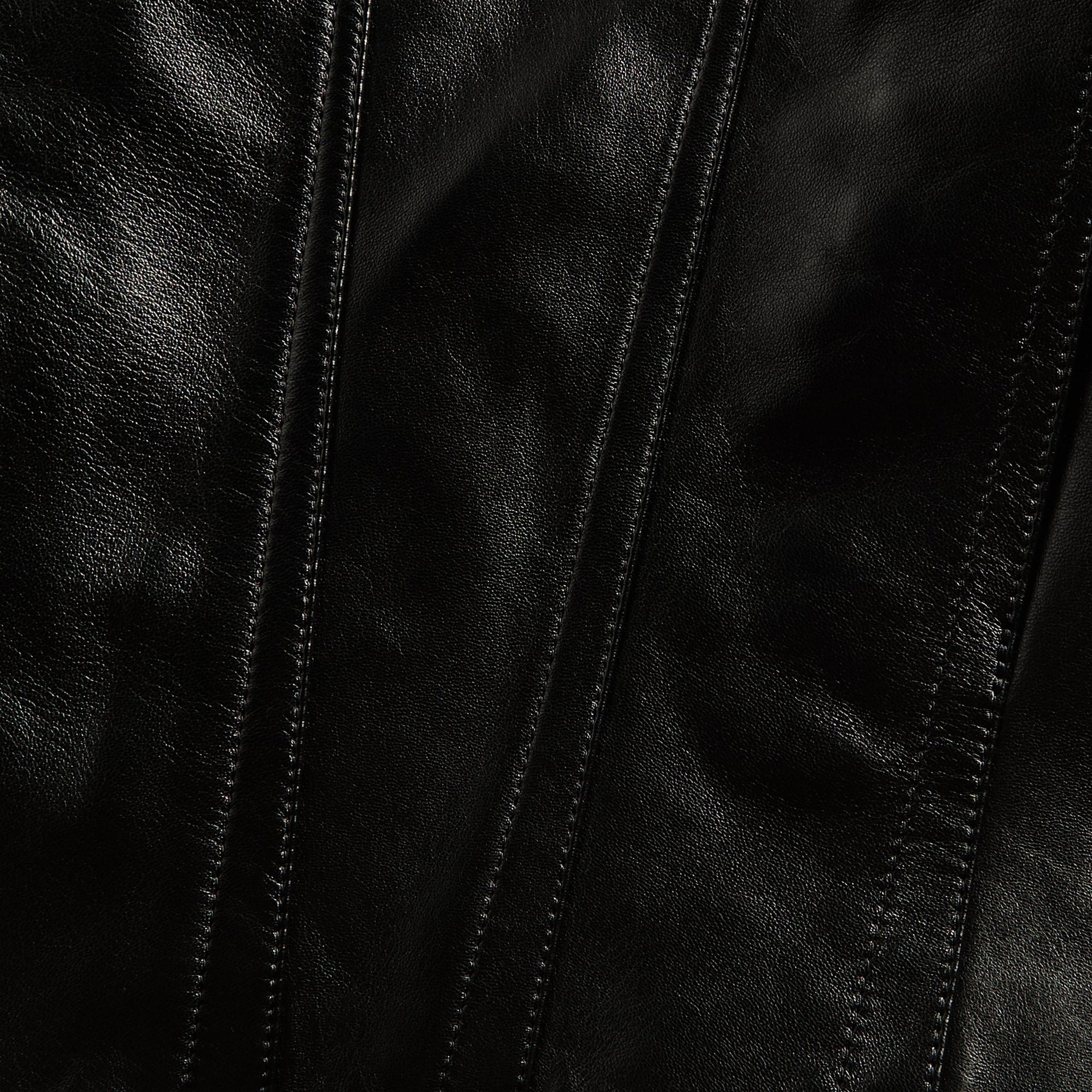 Kiko Kostadinov Lur Leather Jacket - Smokey Black