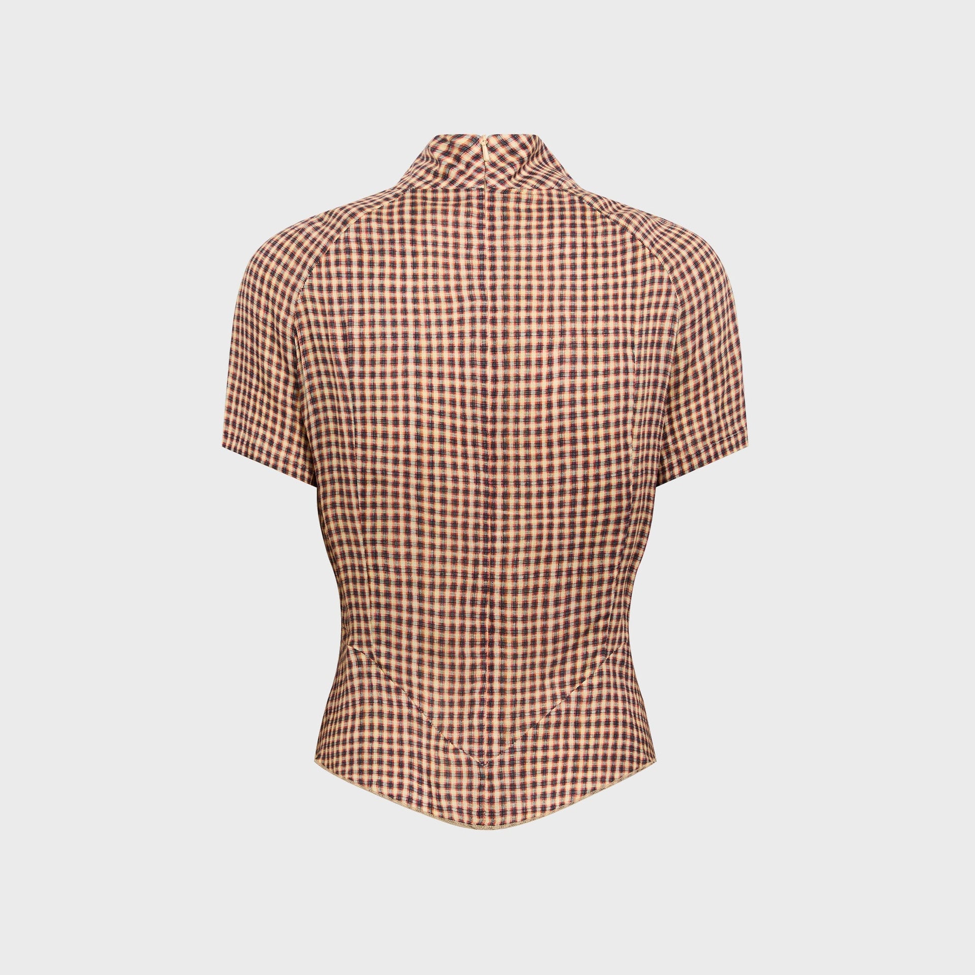 KNWLS Tess Short Sleeve Blouse - Plaid