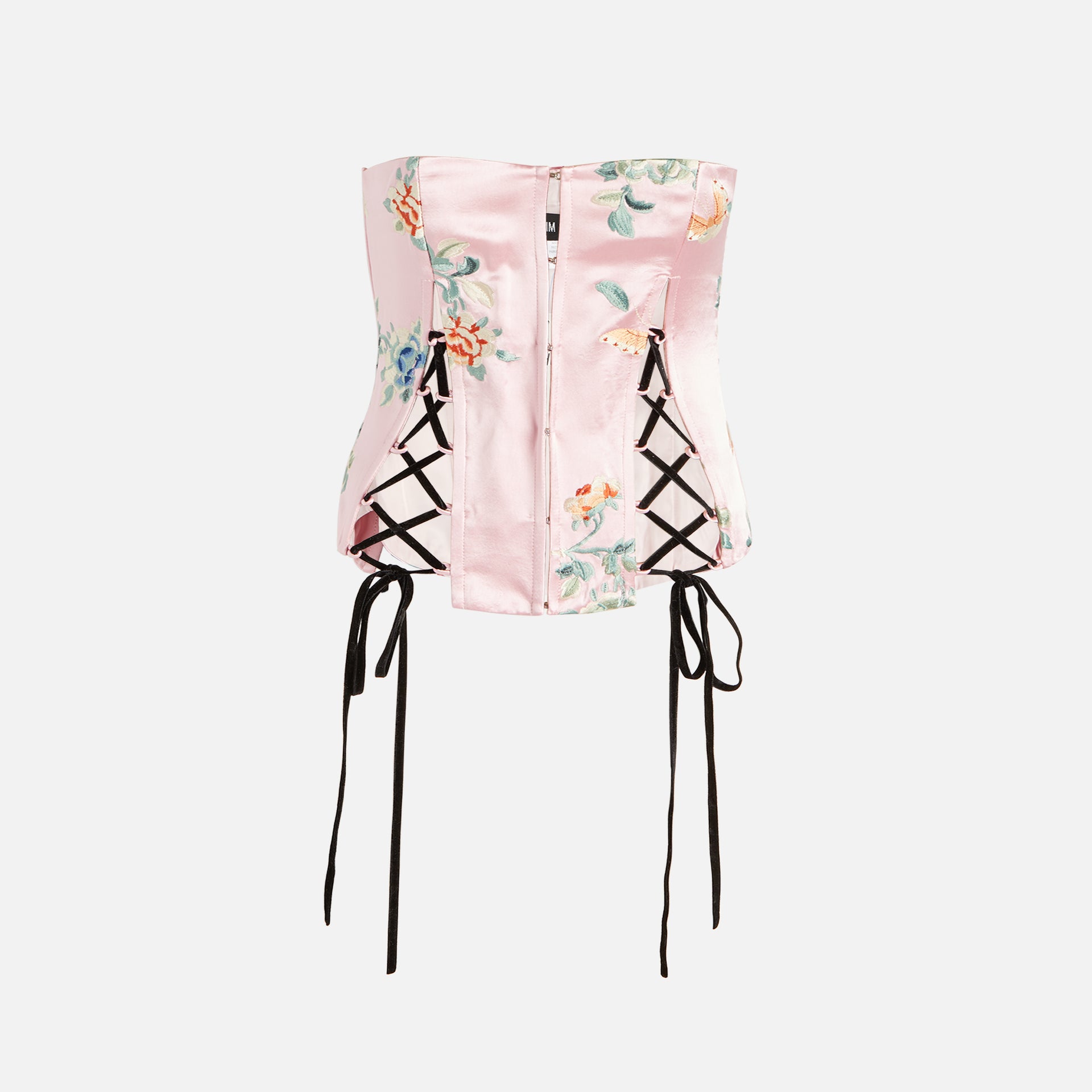 Kim Shui Floral Embroidered Bustier - Pink