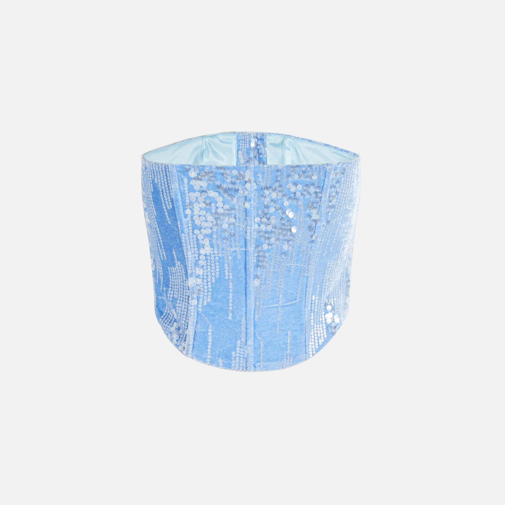 Kim Shui Periwinkle Velvet Bustier - Blue
