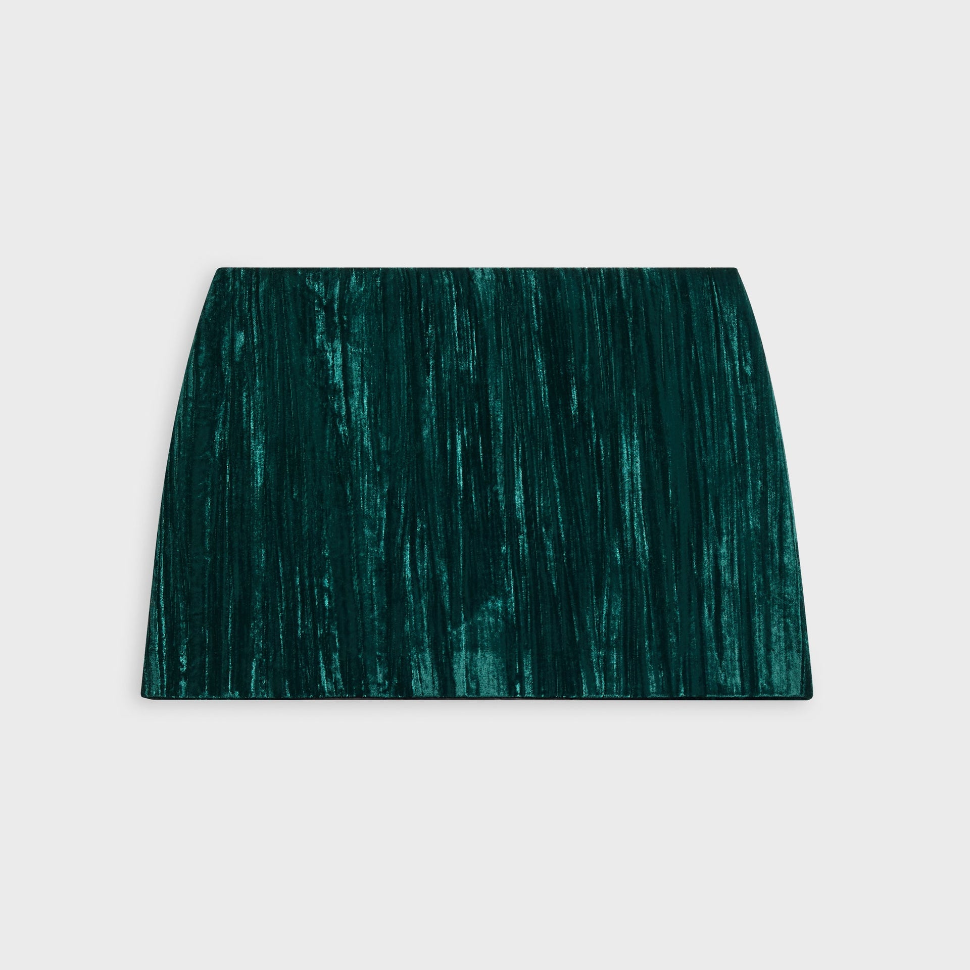 Kim Shui Crushed Velvet Mini Skirt - Emerald