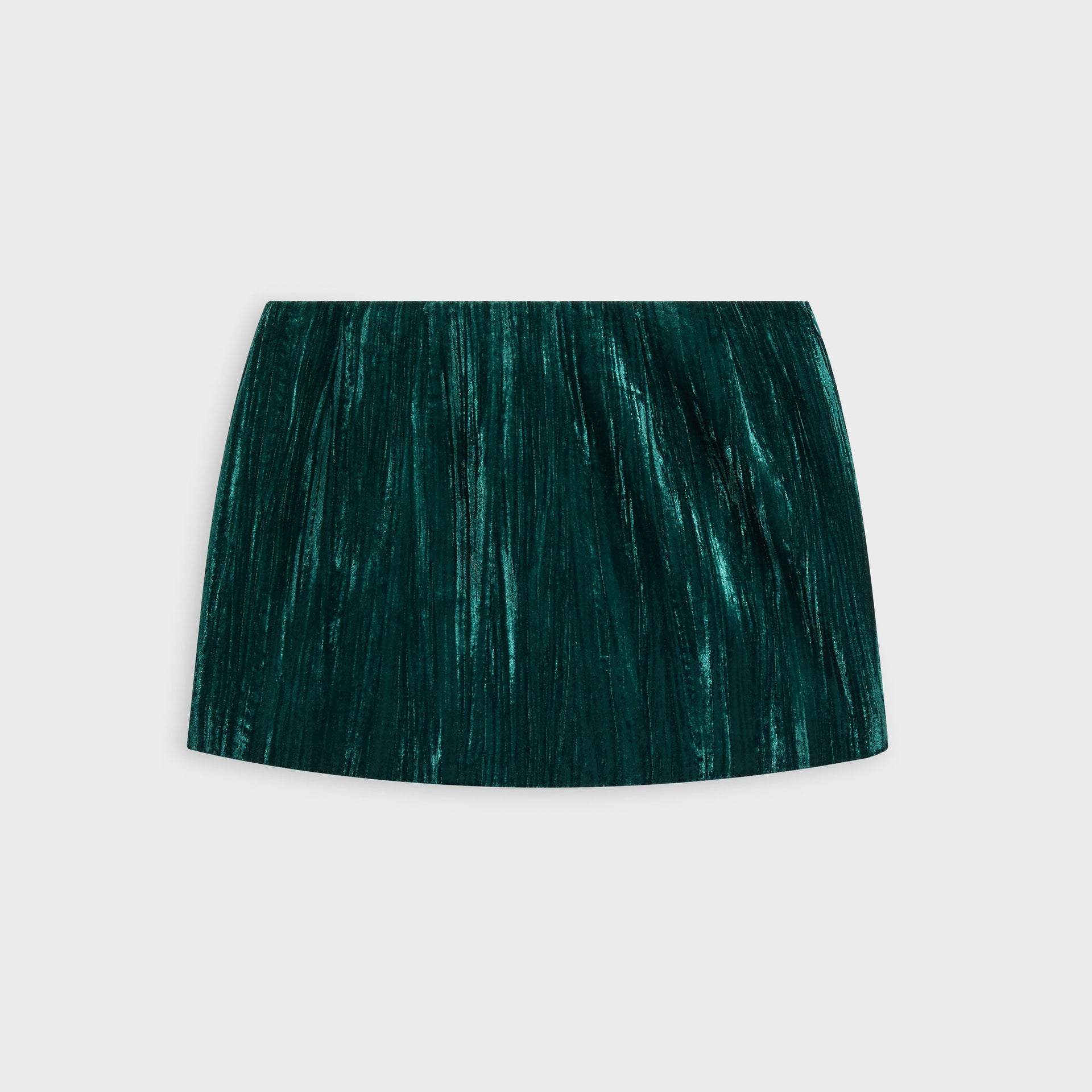 Kim Shui Crushed Velvet Mini Skirt - Emerald