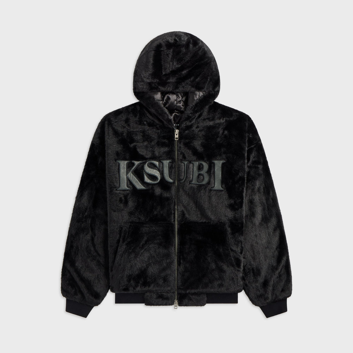 Ksubi Walkout Faux Fur Hooded Jacket - Black