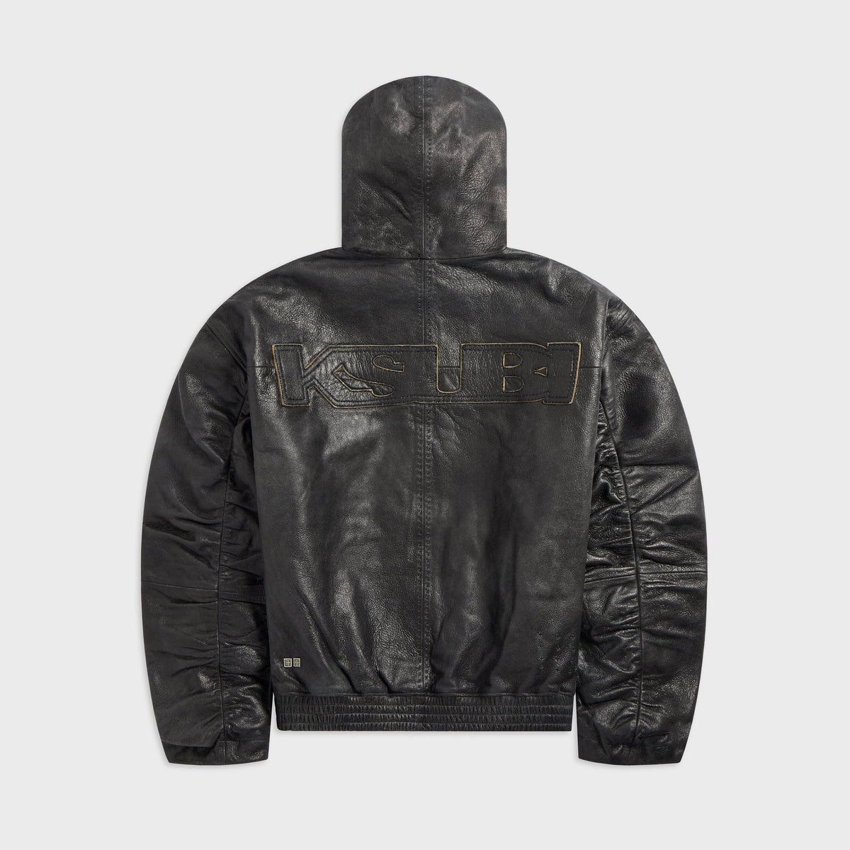 Ksubi Slouchy Leather Bomber Jacket - Brown