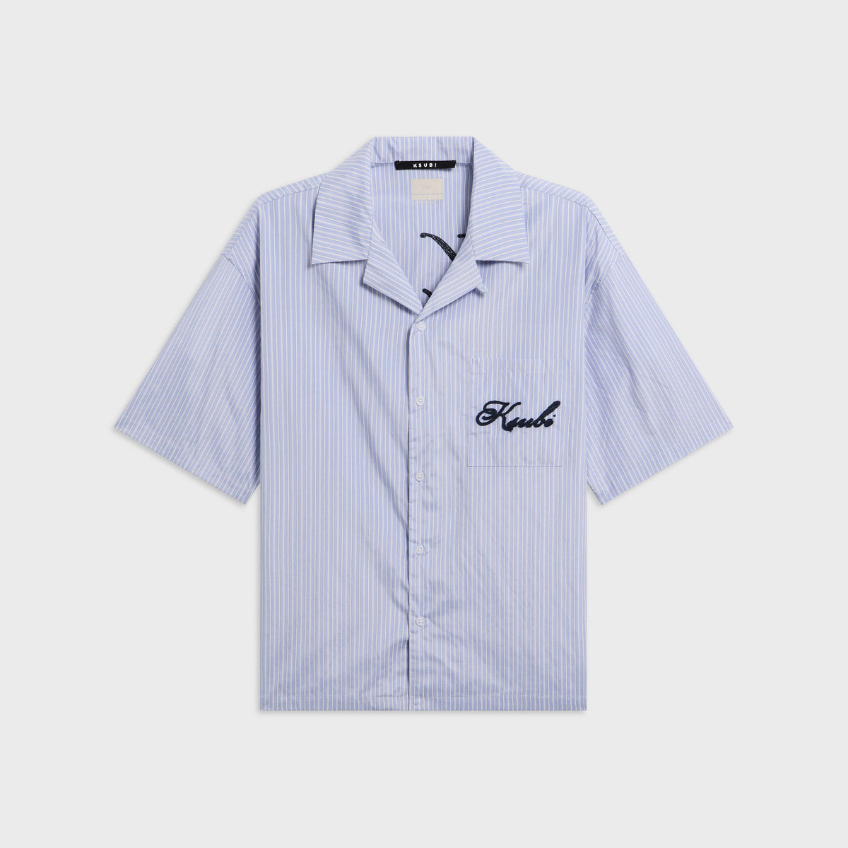 Ksubi Club Diner Short Sleeve Shirt - Sky Stripe