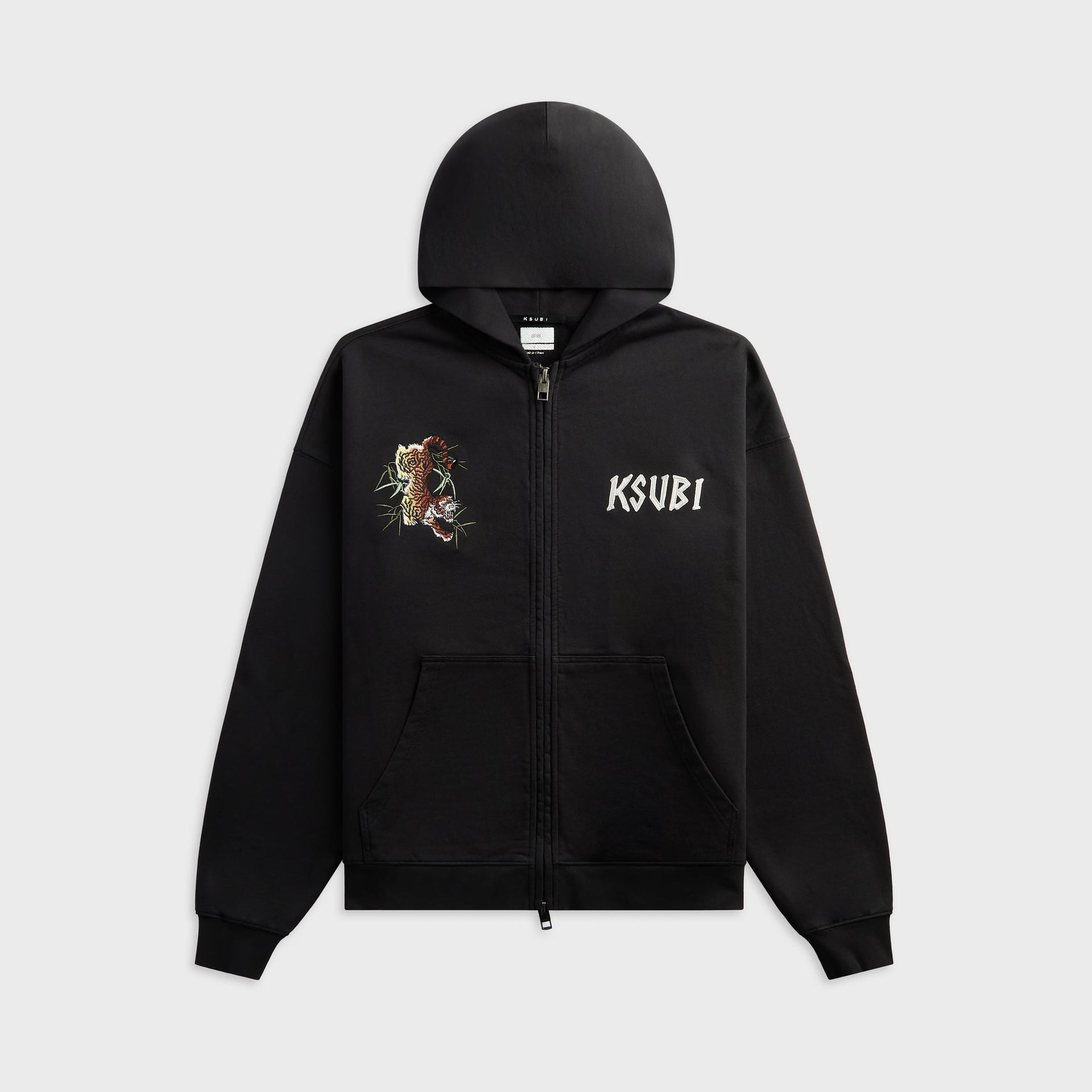 Ksubi Stay Up Ekcess Zip Hoodie - Faded Black