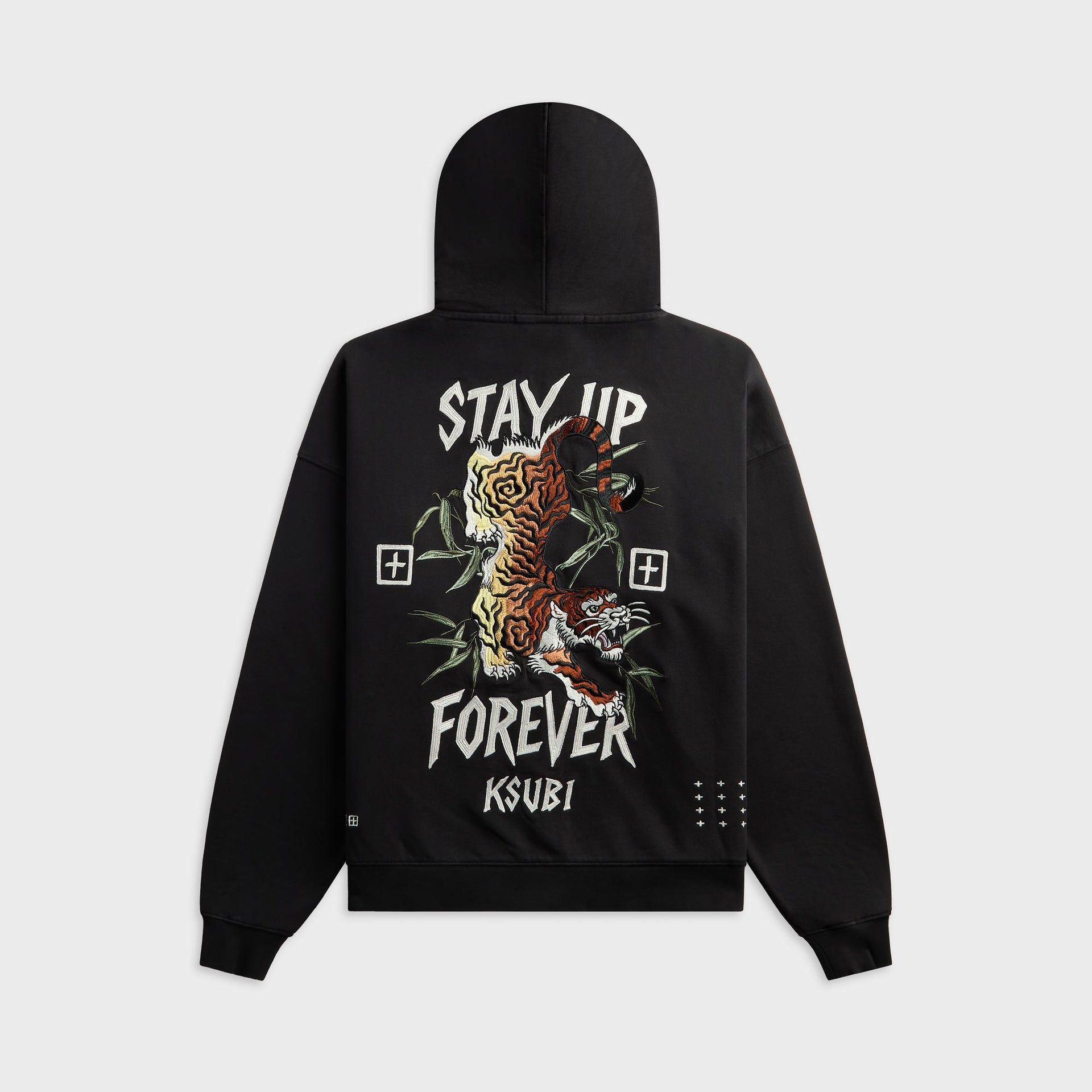 Ksubi Stay Up Ekcess Zip Hoodie - Faded Black