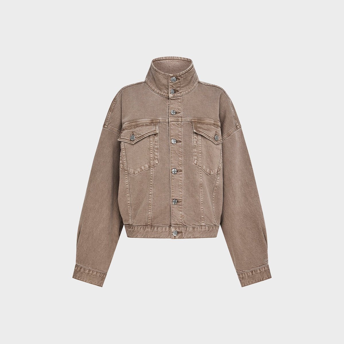 Ksubi Relax Funnel Neck Trucker Jacket - Stone Tan