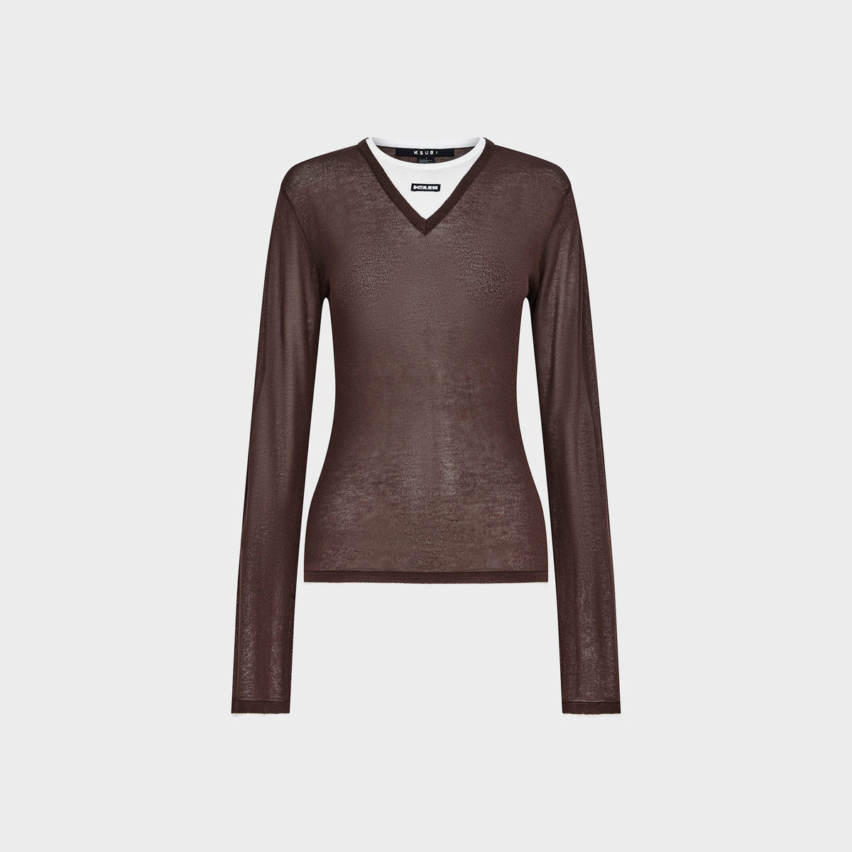 Ksubi Sott Layered Long Sleeve Top - Brown