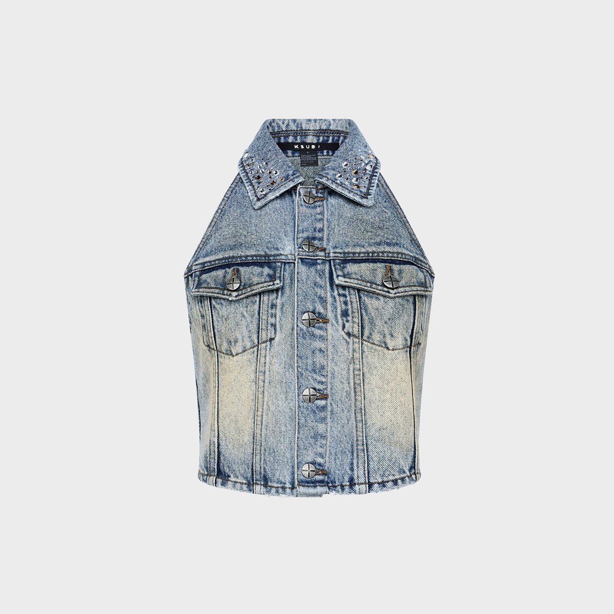 Ksubi Lennox Top - Field Blue Spark