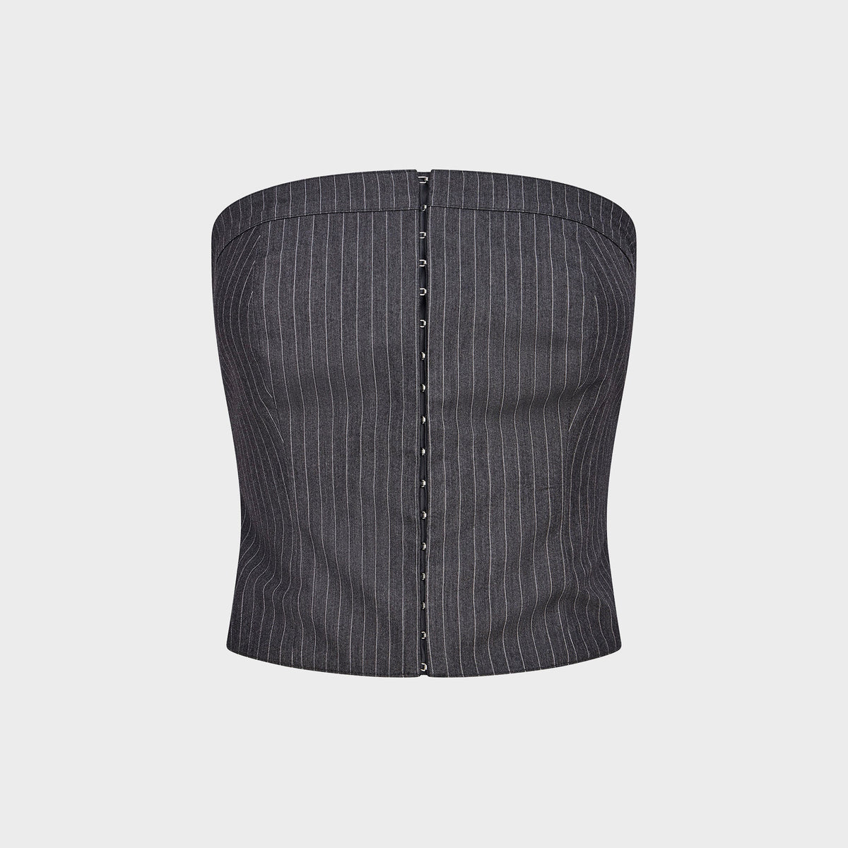 Ksubi Mondrian Buster Top - Grey Pinstripe