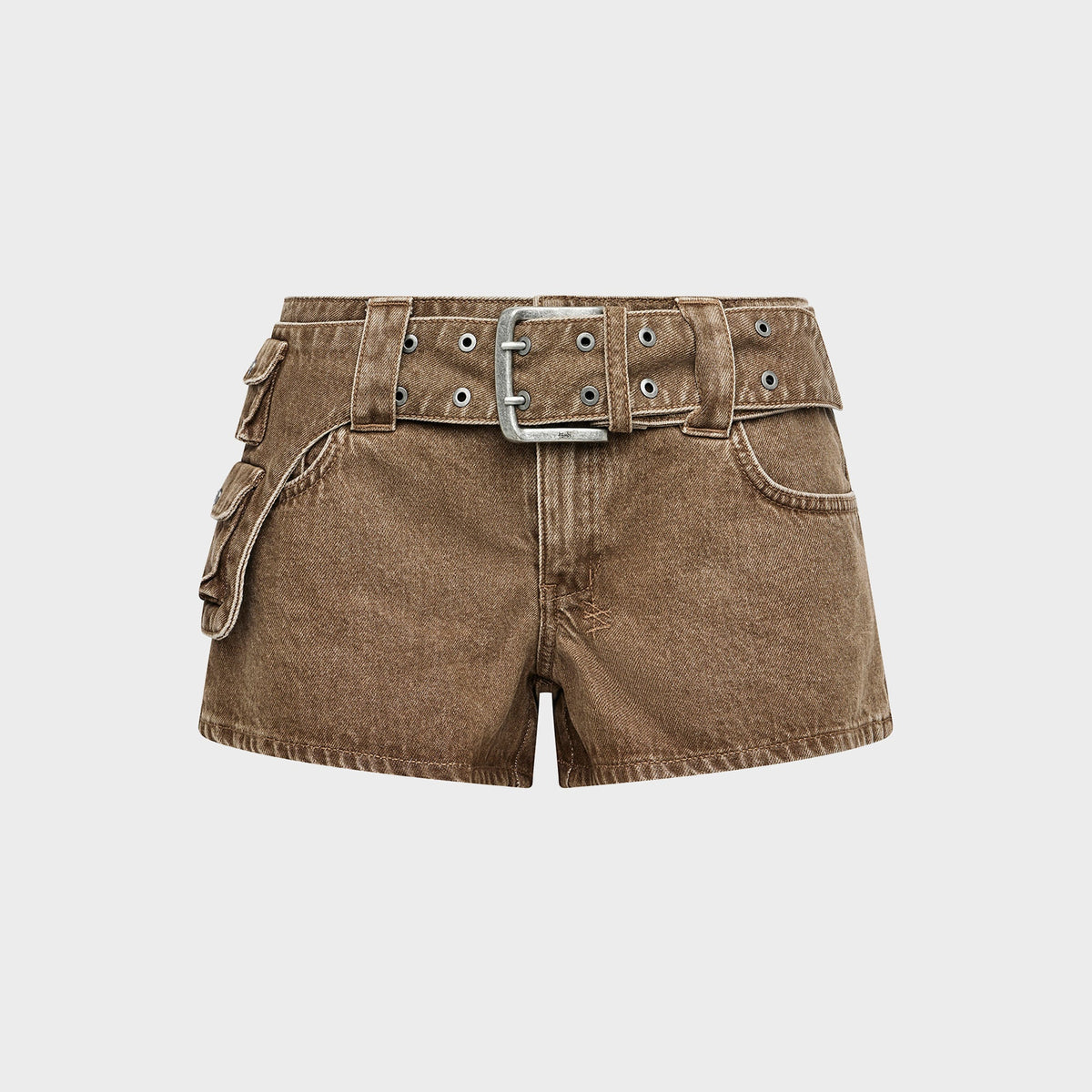 Ksubi Micro Belted Short - Rider Brown