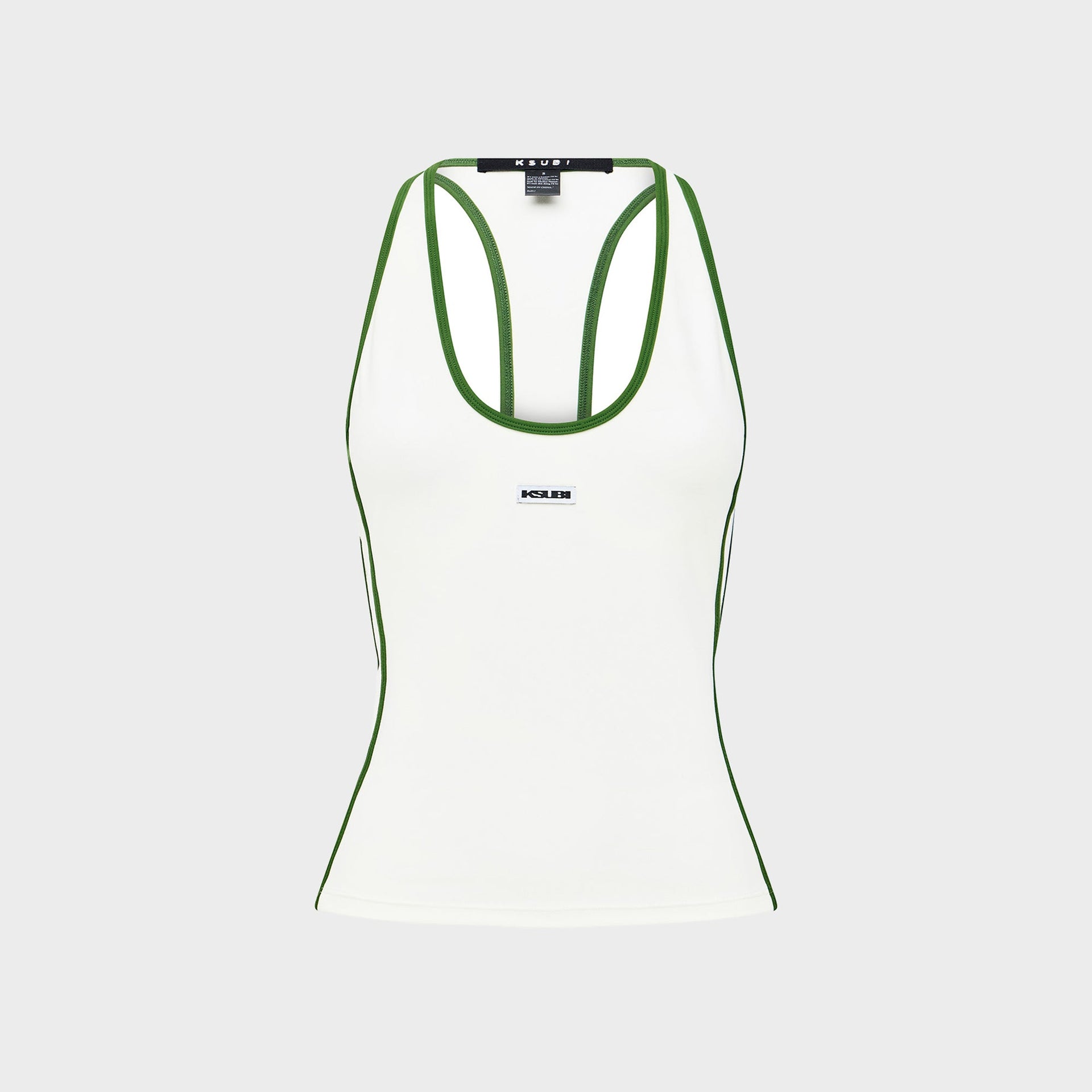 Ksubi Sott Idol Tank Top - White / Green