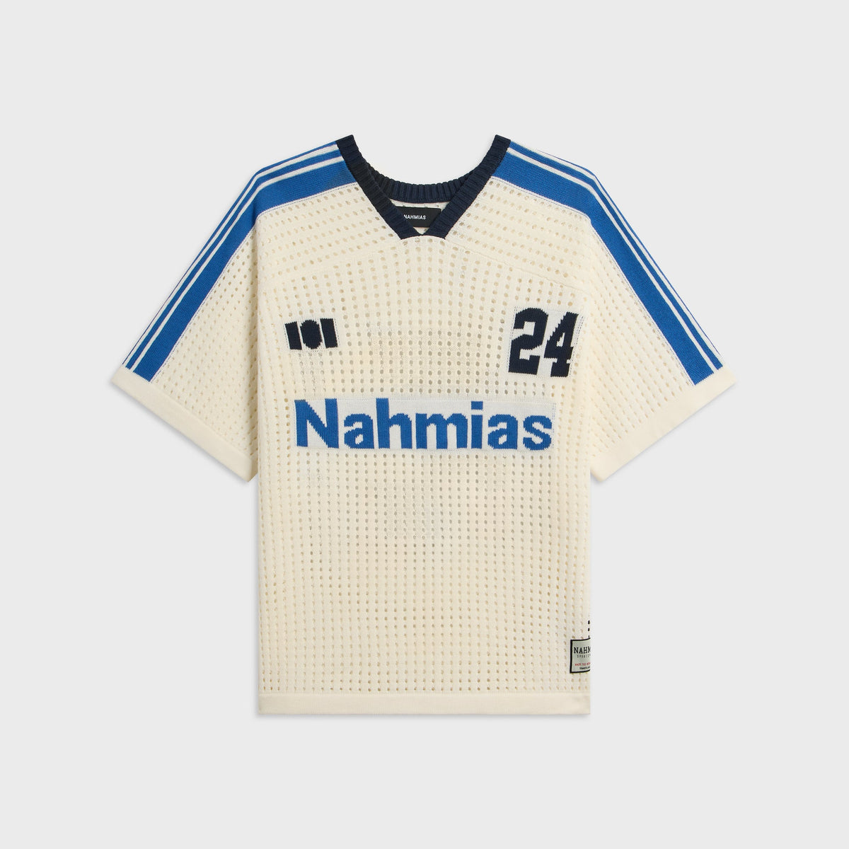 NAHMIAS Cotton Knit Soccer Jersey - Egg White
