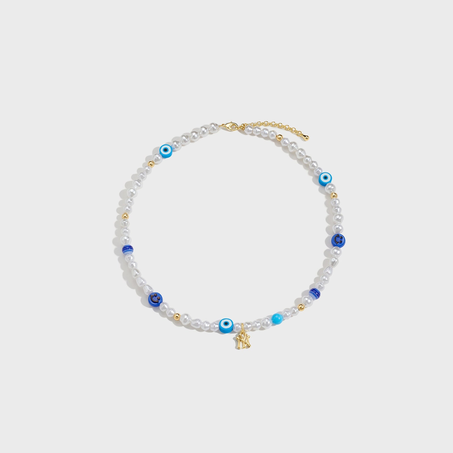 Luv AJ Pearl Beaded Charm Necklace - New York Yankees