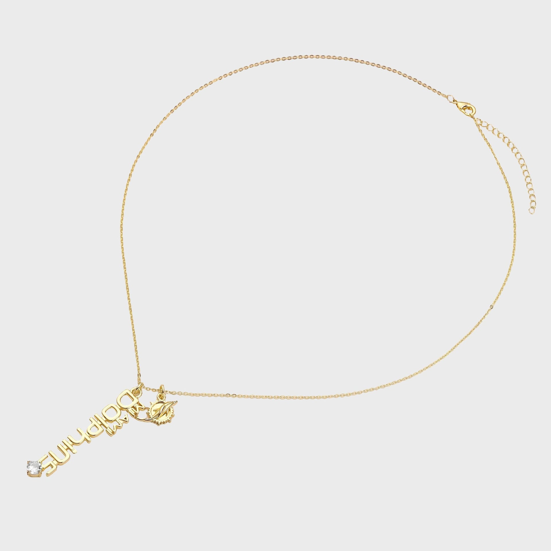 Luv AJ The MLB Layered Nameplate Miami Dolphins Necklace - Gold