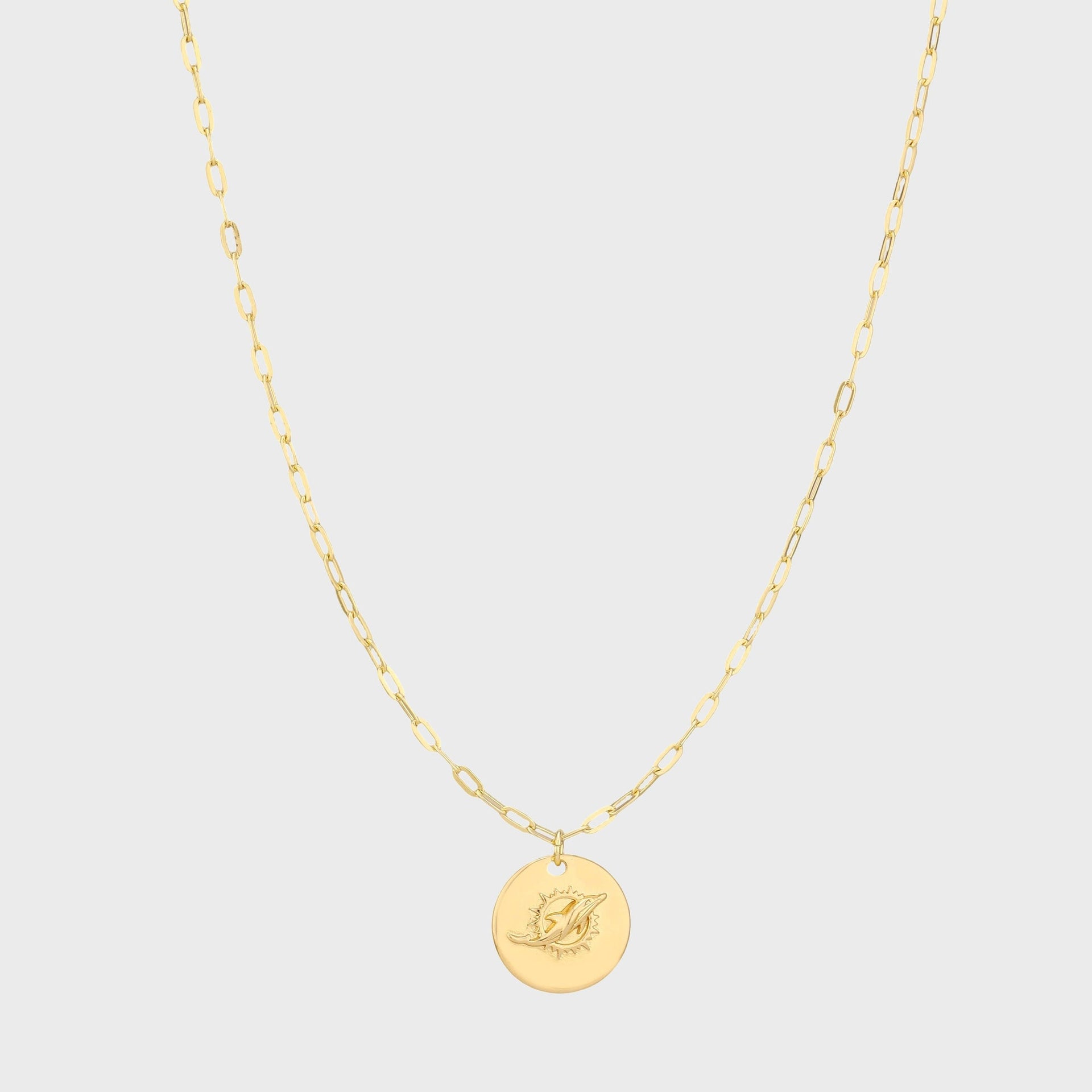 Luv AJ The Miami Dolphins Coin Necklace - Gold