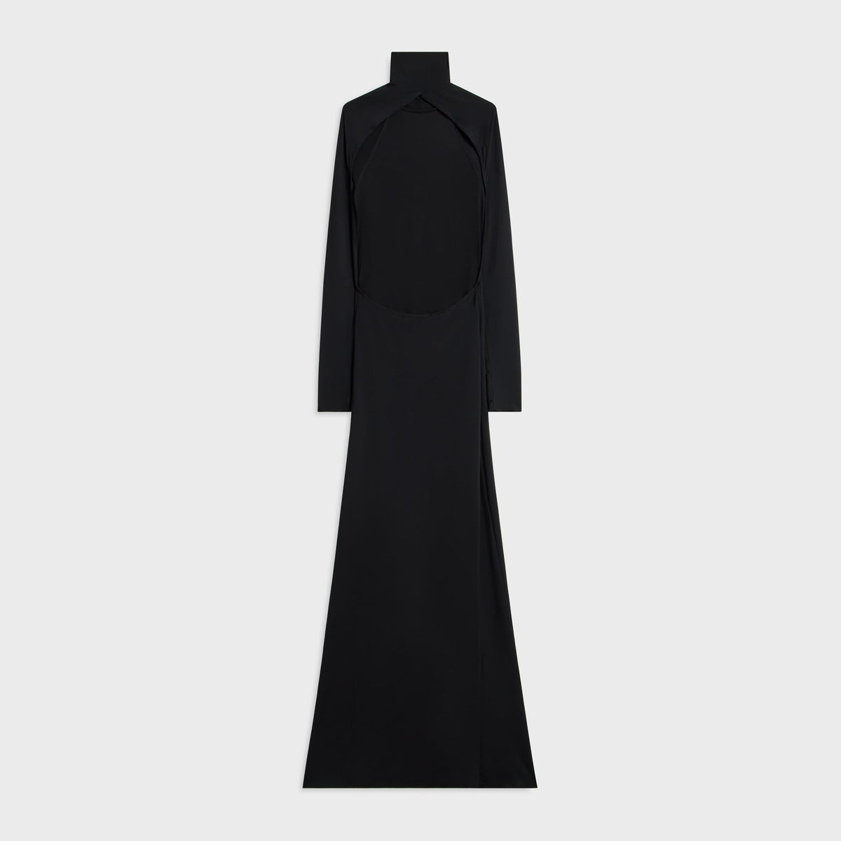 The Line by K Lenny Open Back Turtleneck Maxi Dress - Black
