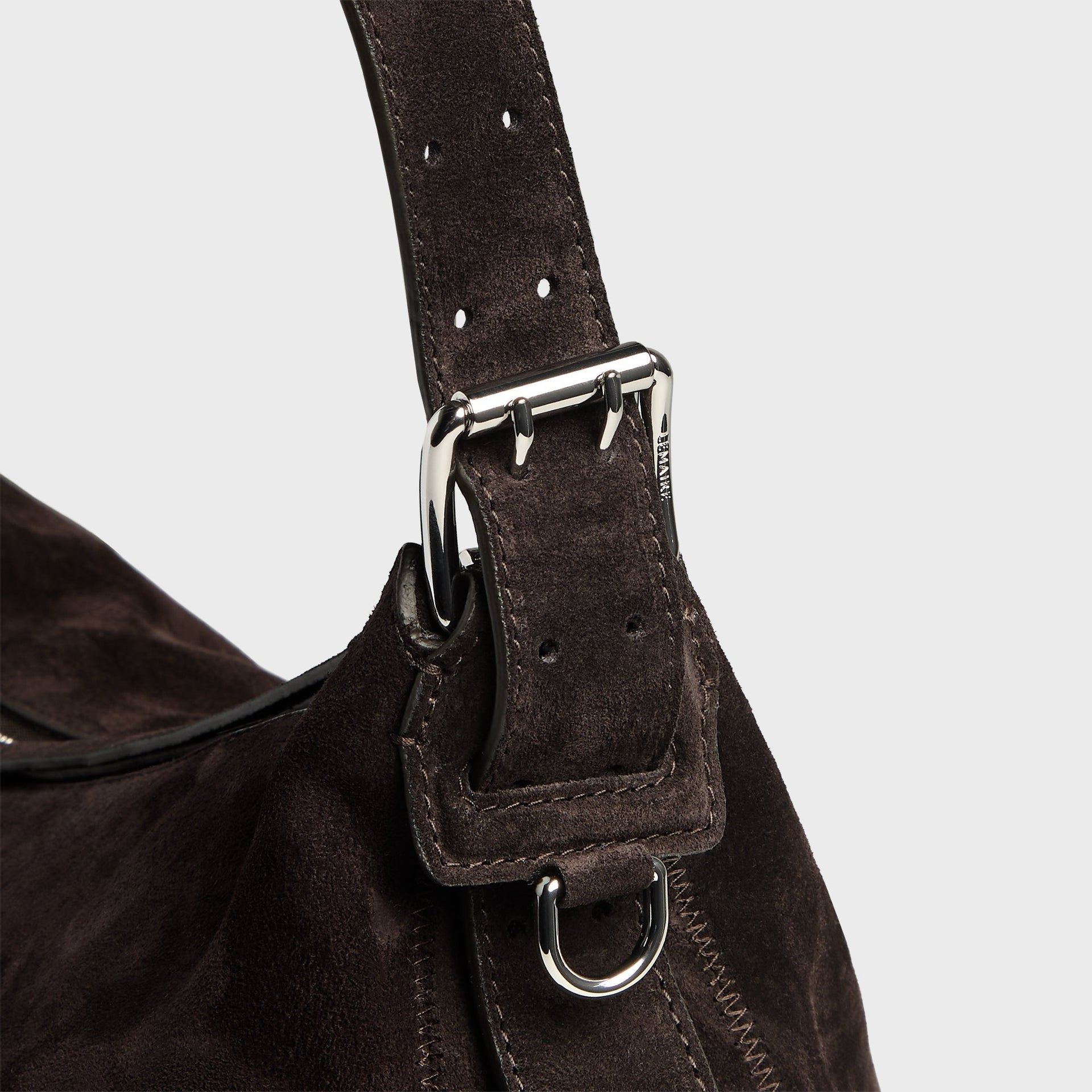 Lemaire Belted Hobo Bag - Ebony Brown